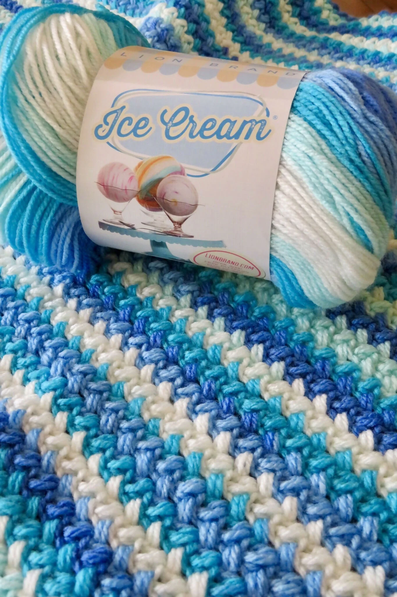 Baby Blue Ice Cream Blanket (Crochet) - Image 2