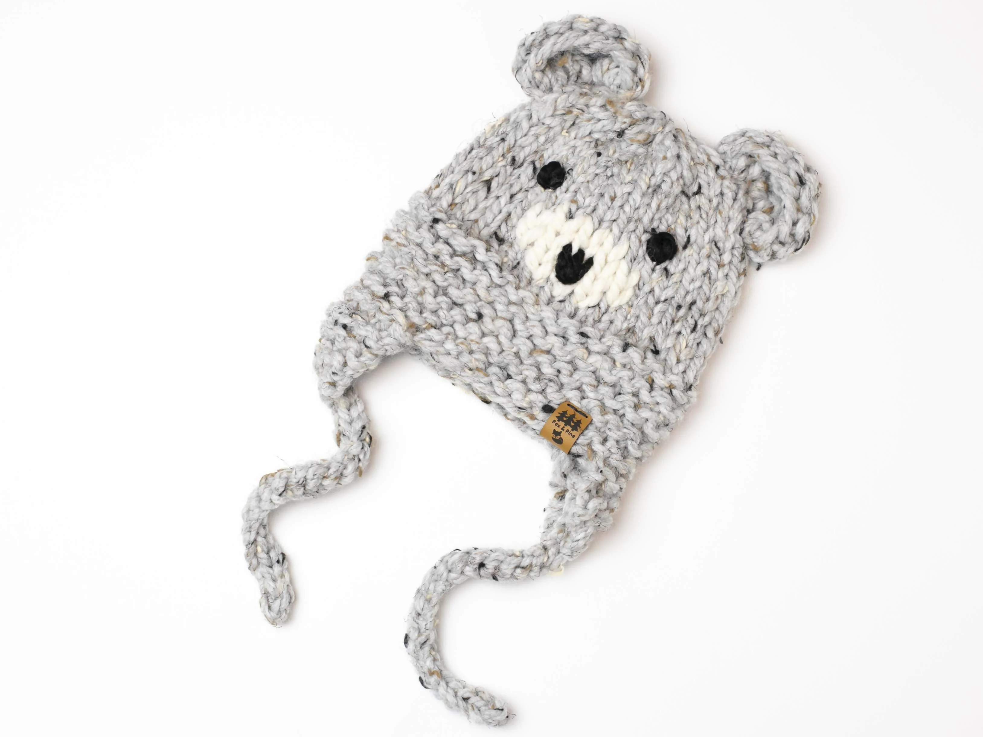 Bear Face Ear Flaps Hat (Knit) - Image 3