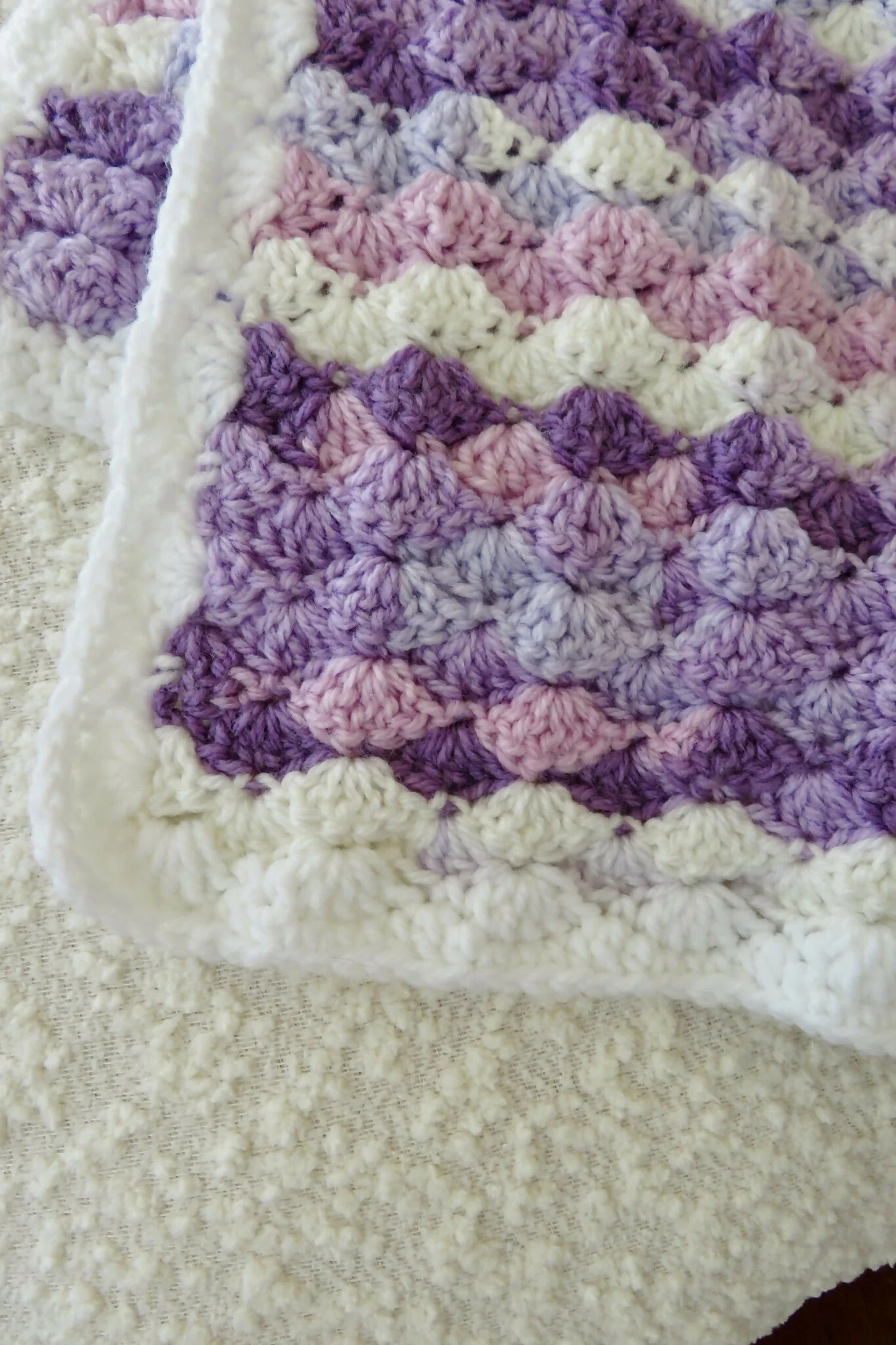 Berry Swirl Ice Cream Baby Blanket (Crochet) - Image 2