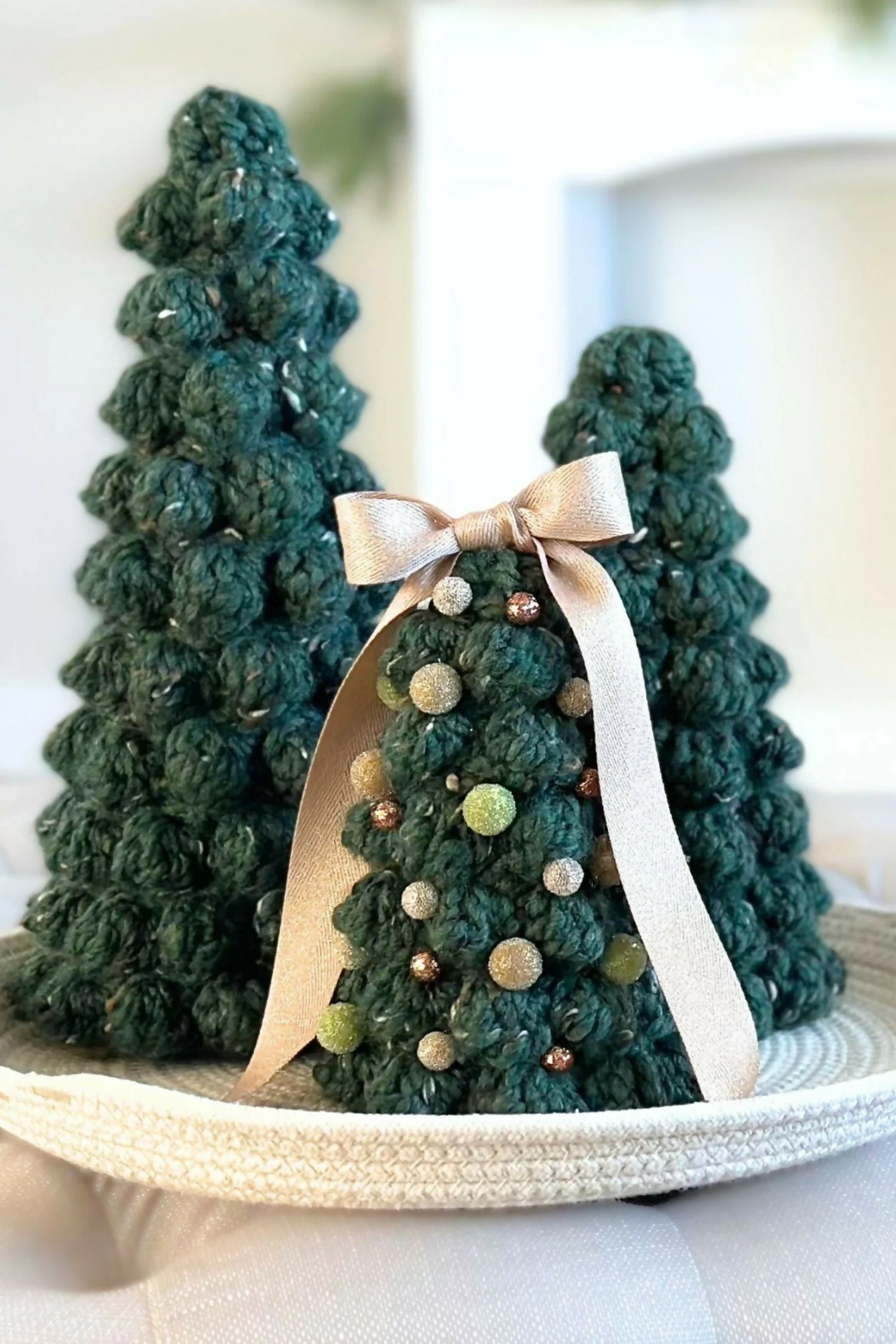 Bobble Christmas Trees - Set of 3 (Crochet) - Image 2