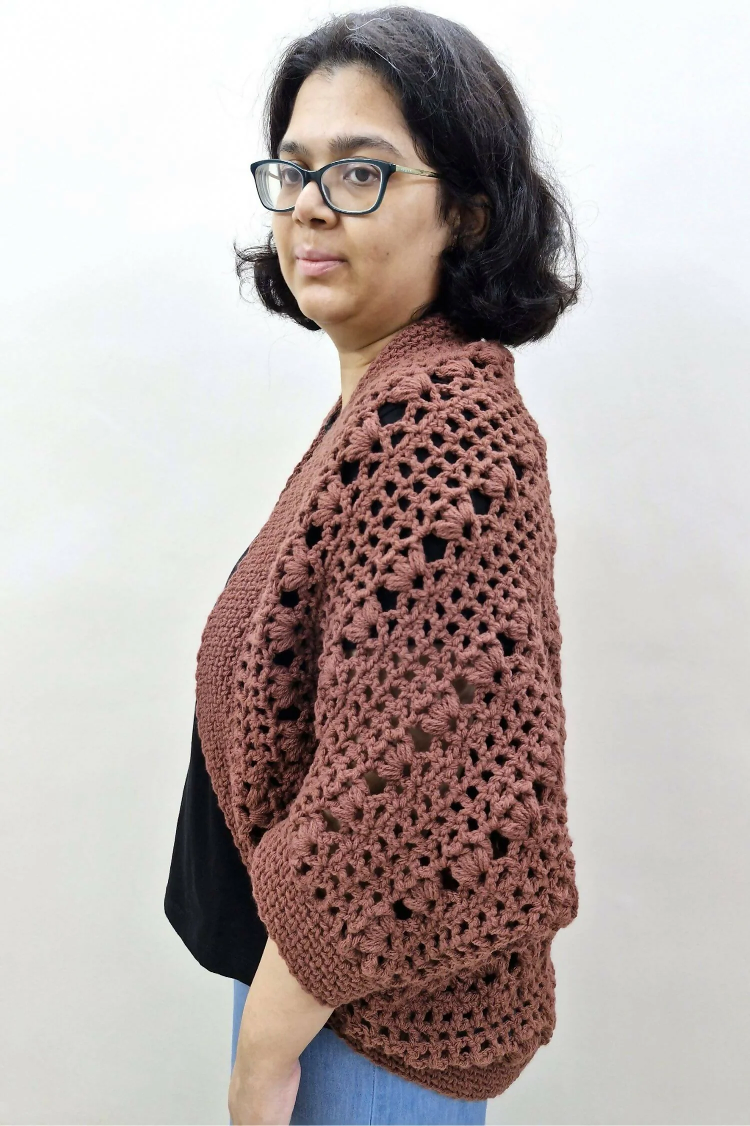 Cabernet Harvest Shrug (Crochet) - Image 3