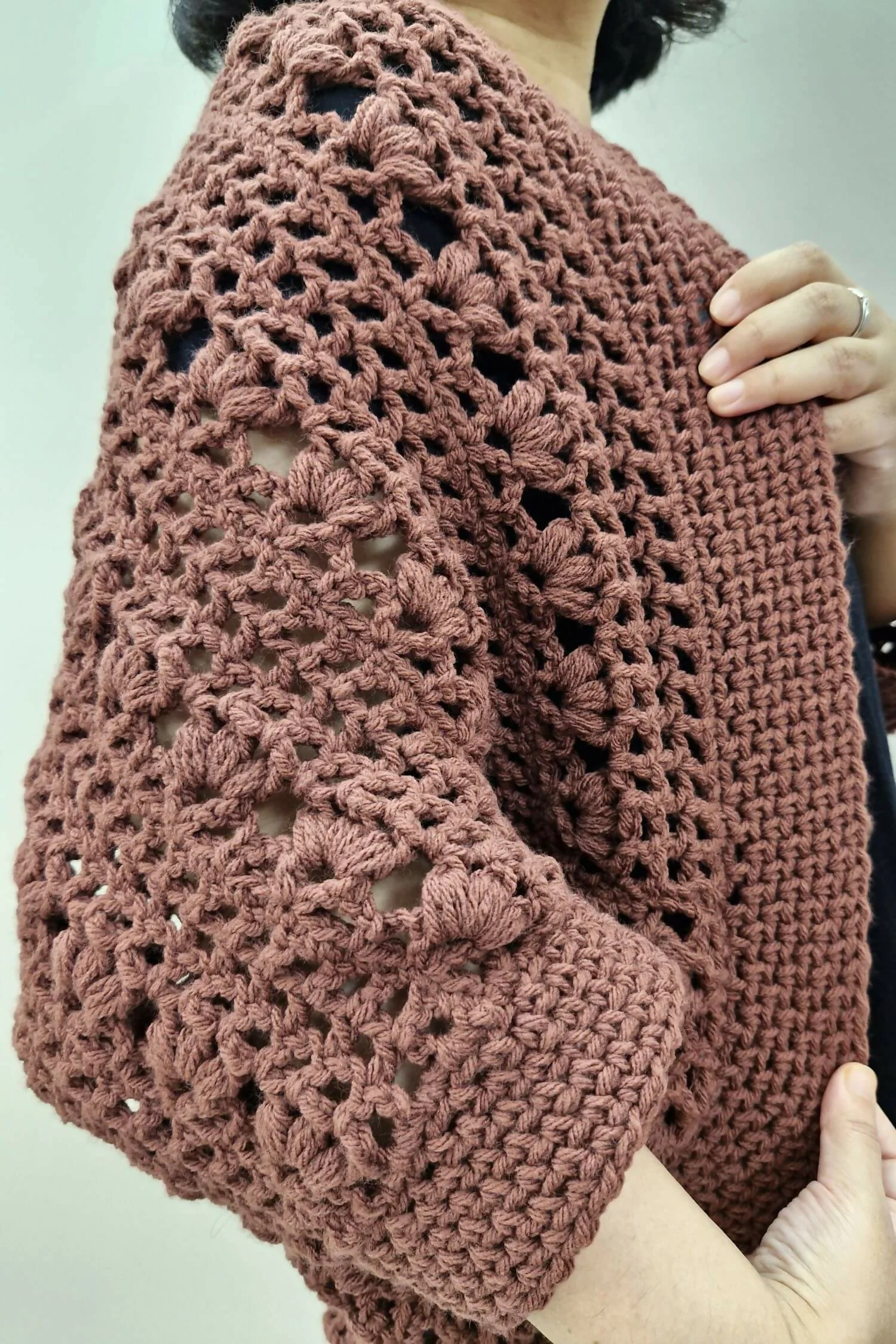 Cabernet Harvest Shrug (Crochet) - Image 4