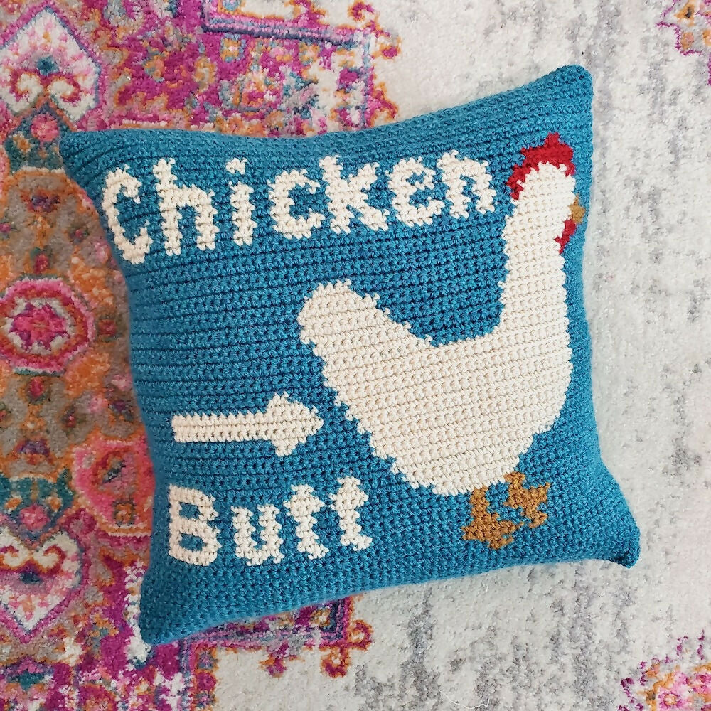 Chicken Butt Pillow (Crochet) - Image 4