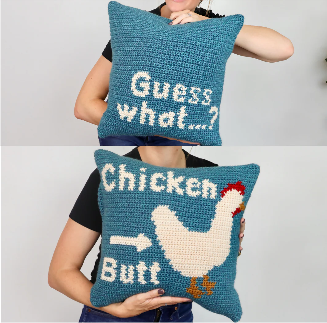 Chicken Butt Pillow (Crochet) - Image 7