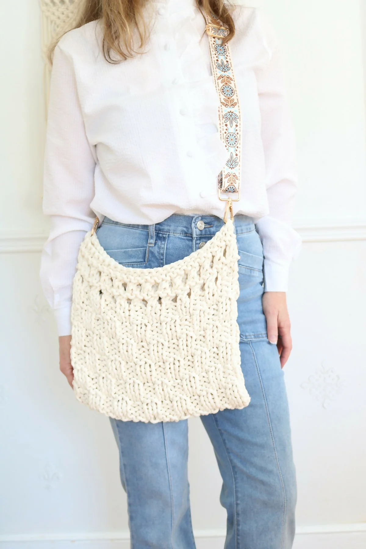 Chunky Check Bag (Knit) - Image 2