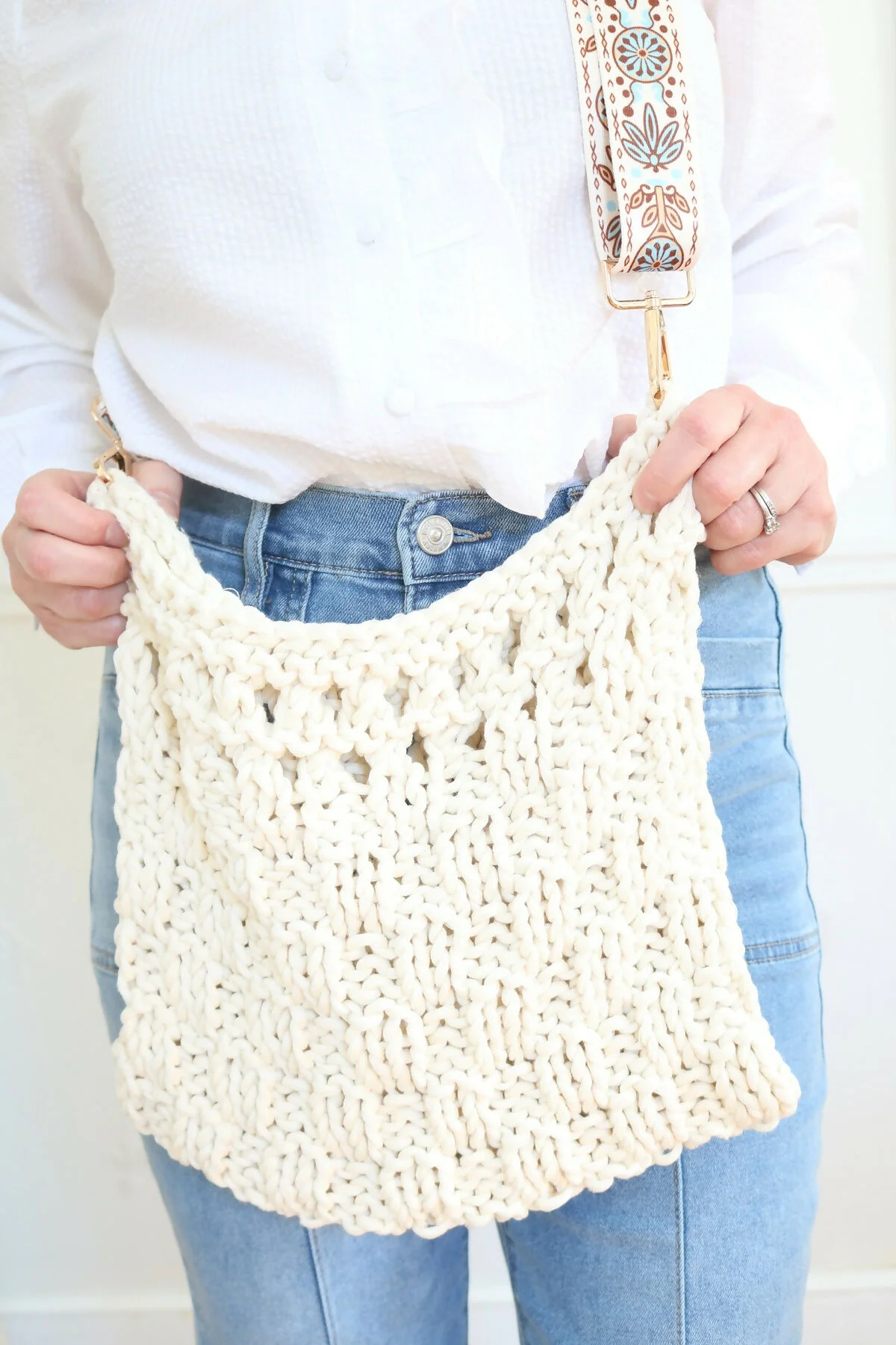 Chunky Check Bag (Knit) - Image 3