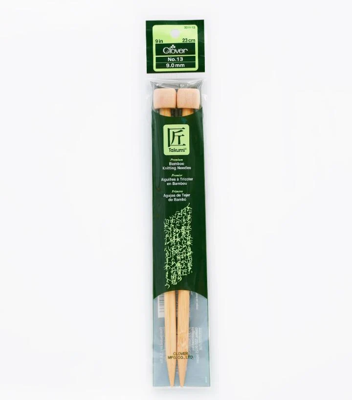 Clover Bamboo Knitting Needles 9" (Sizes 3 to 15) - Image 10