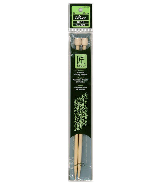 Clover Bamboo Knitting Needles 9" (Sizes 3 to 15) - Image 12