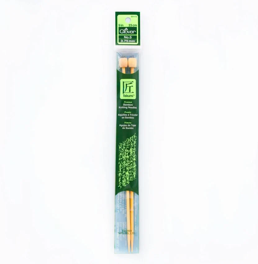 Clover Bamboo Knitting Needles 9" (Sizes 3 to 15) - Image 2