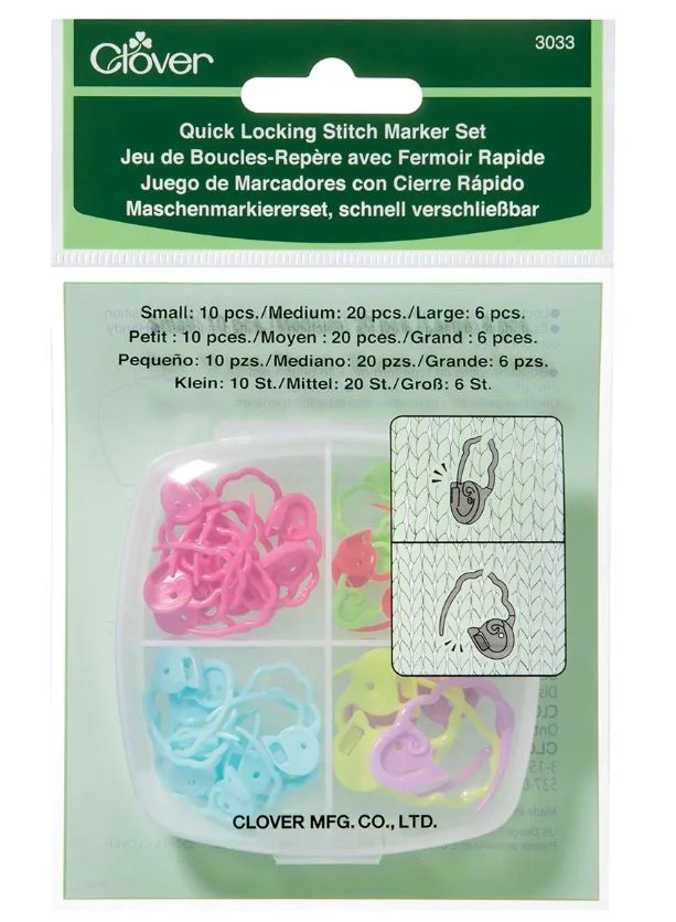 Clover Quick Locking Stitch Marker Set