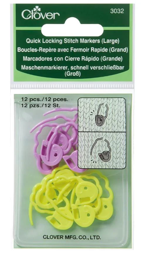 Clover Quick Locking Stitch Markers (S, M, L) - Image 3
