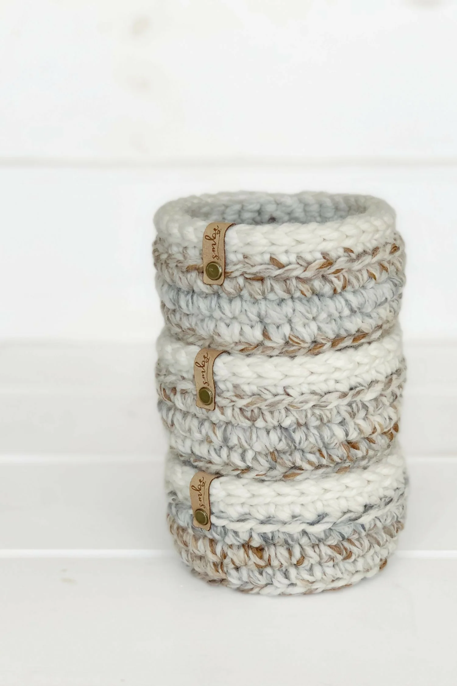 Color Block Baskets 3 Sizes (Crochet) - Image 3