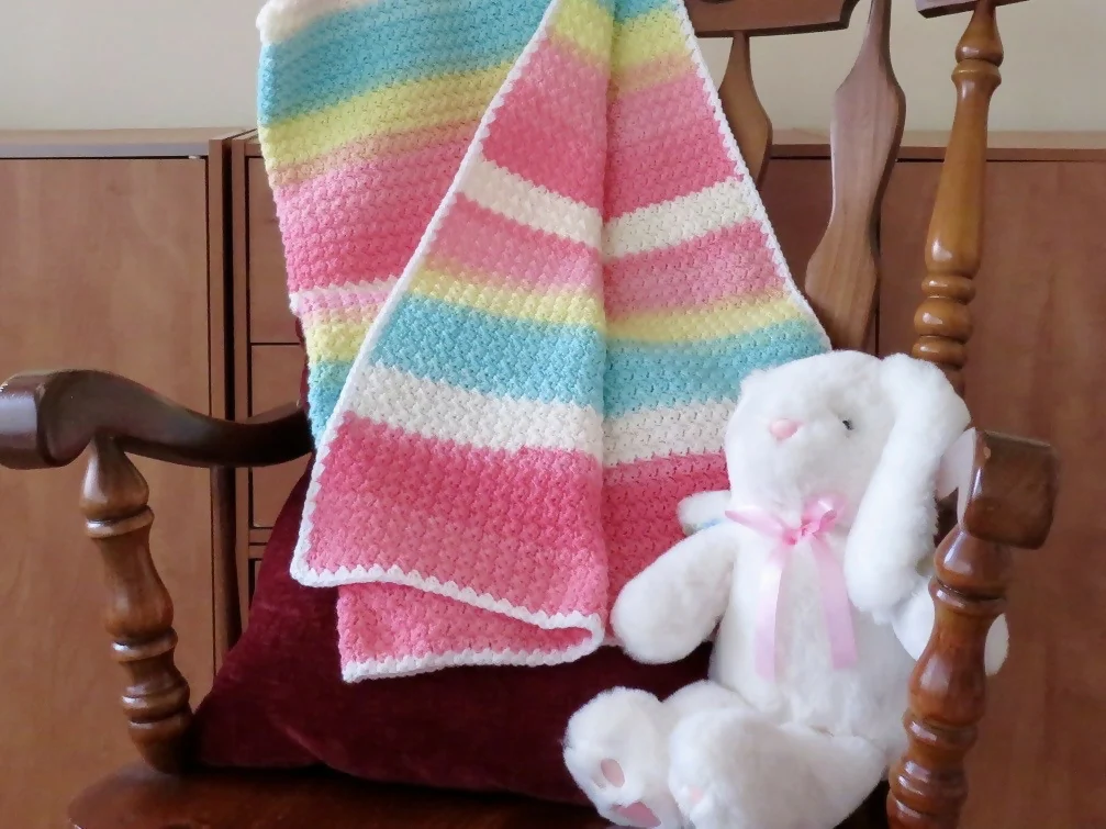 Color Wheel Mandala Baby Blanket (Crochet) - Image 2