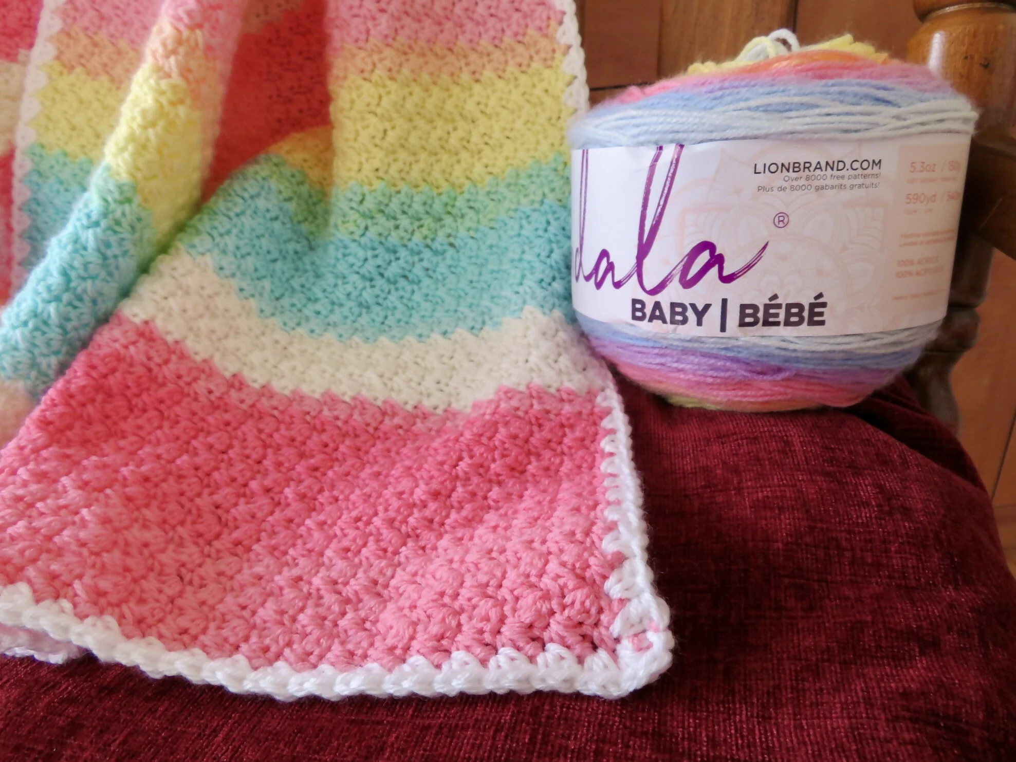 Color Wheel Mandala Baby Blanket (Crochet) - Image 3