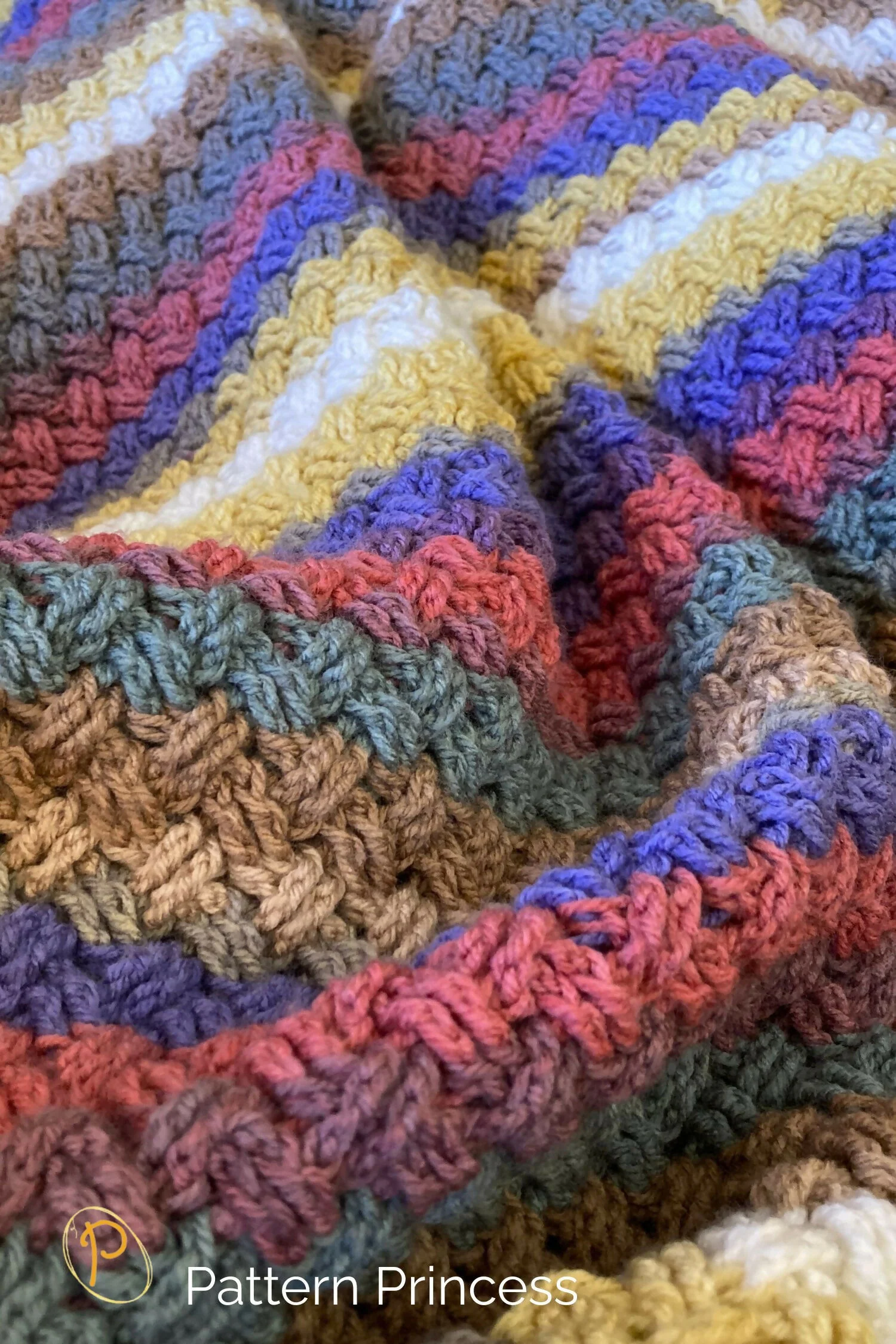 Colorful Celtic Weave Crochet Blanket (Crochet) - Image 2