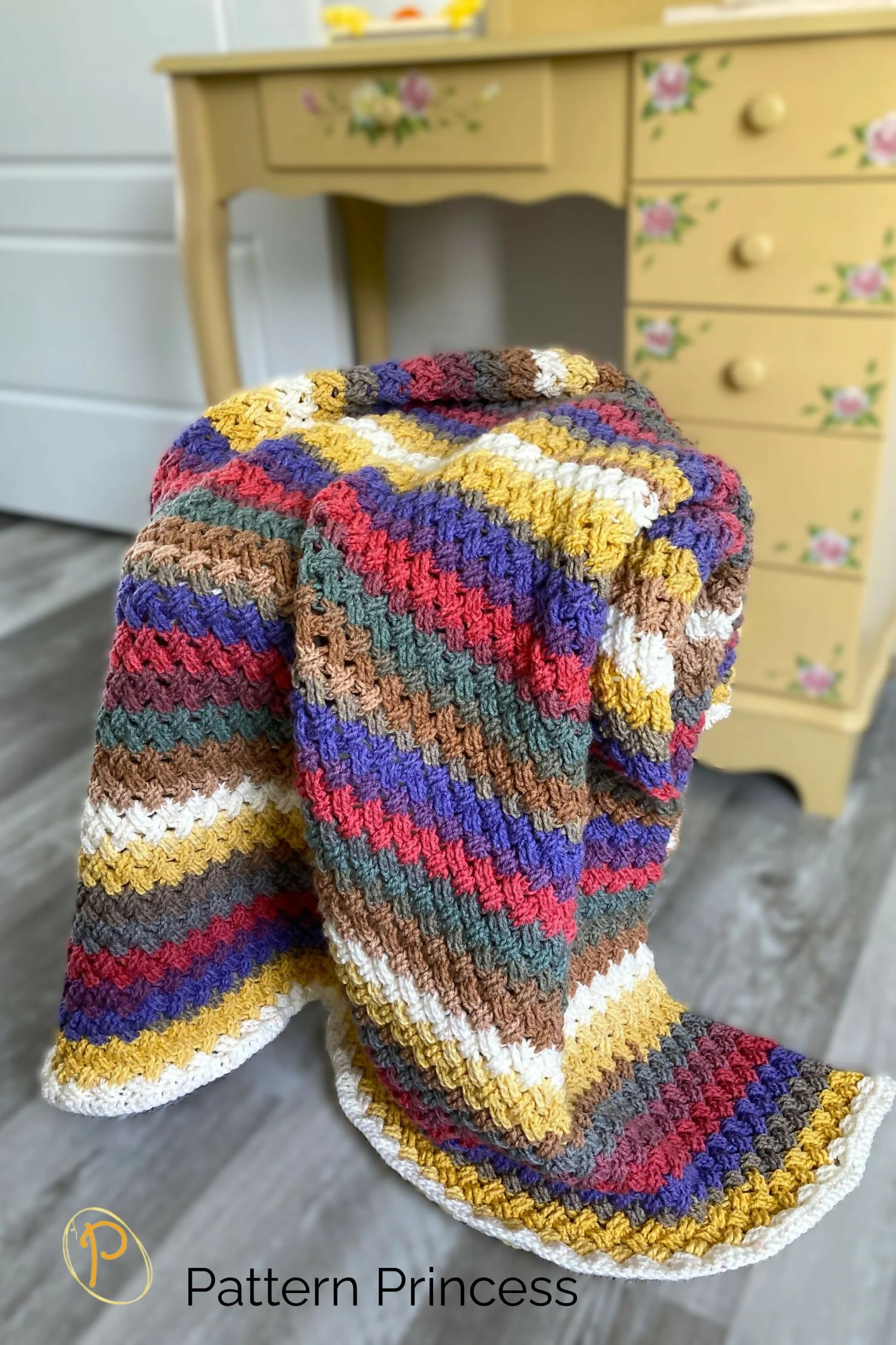 Colorful Celtic Weave Crochet Blanket (Crochet) - Image 3