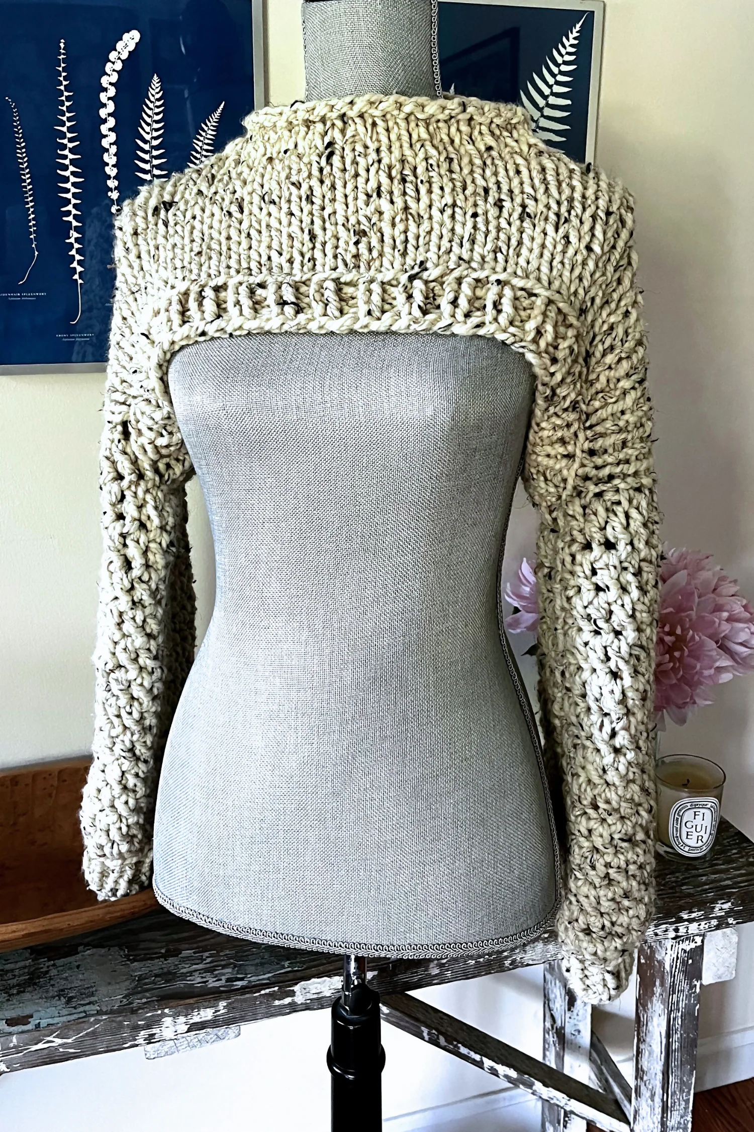 Cozy Sleeve Shrug (Knit + Crochet) - Image 3