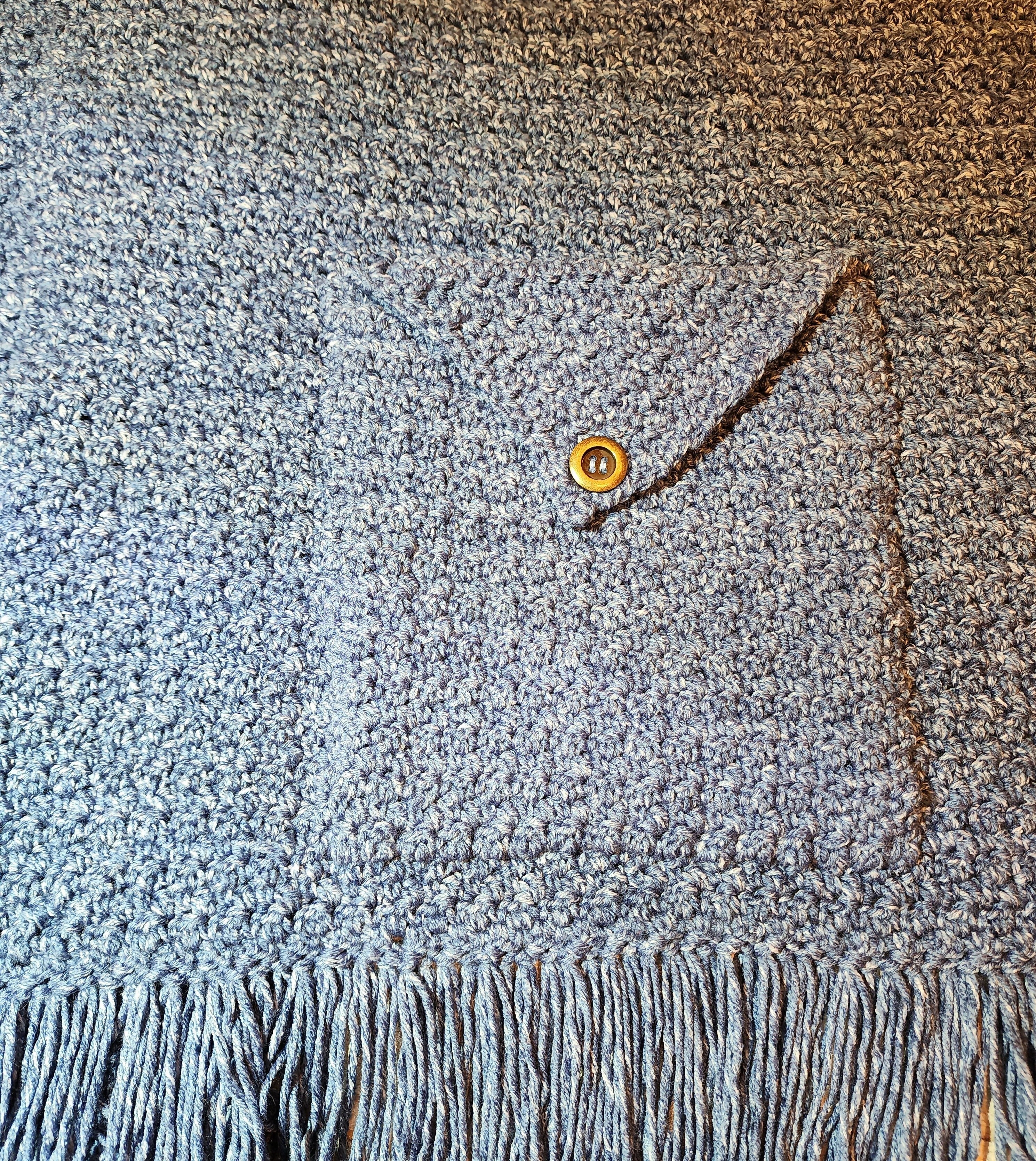 Denim Dreams Pocket Shawl (Crochet) - Image 4