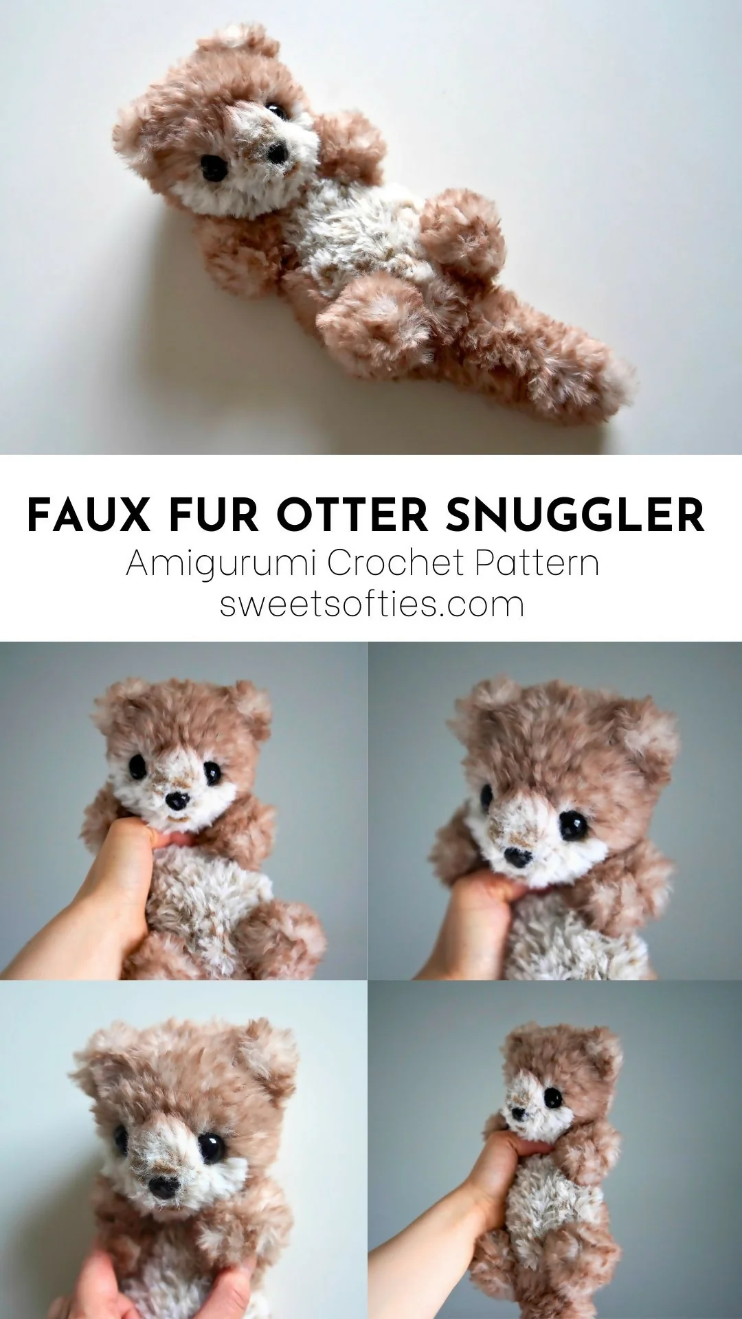 Faux Fur Otter Snuggler (Crochet) - Image 8