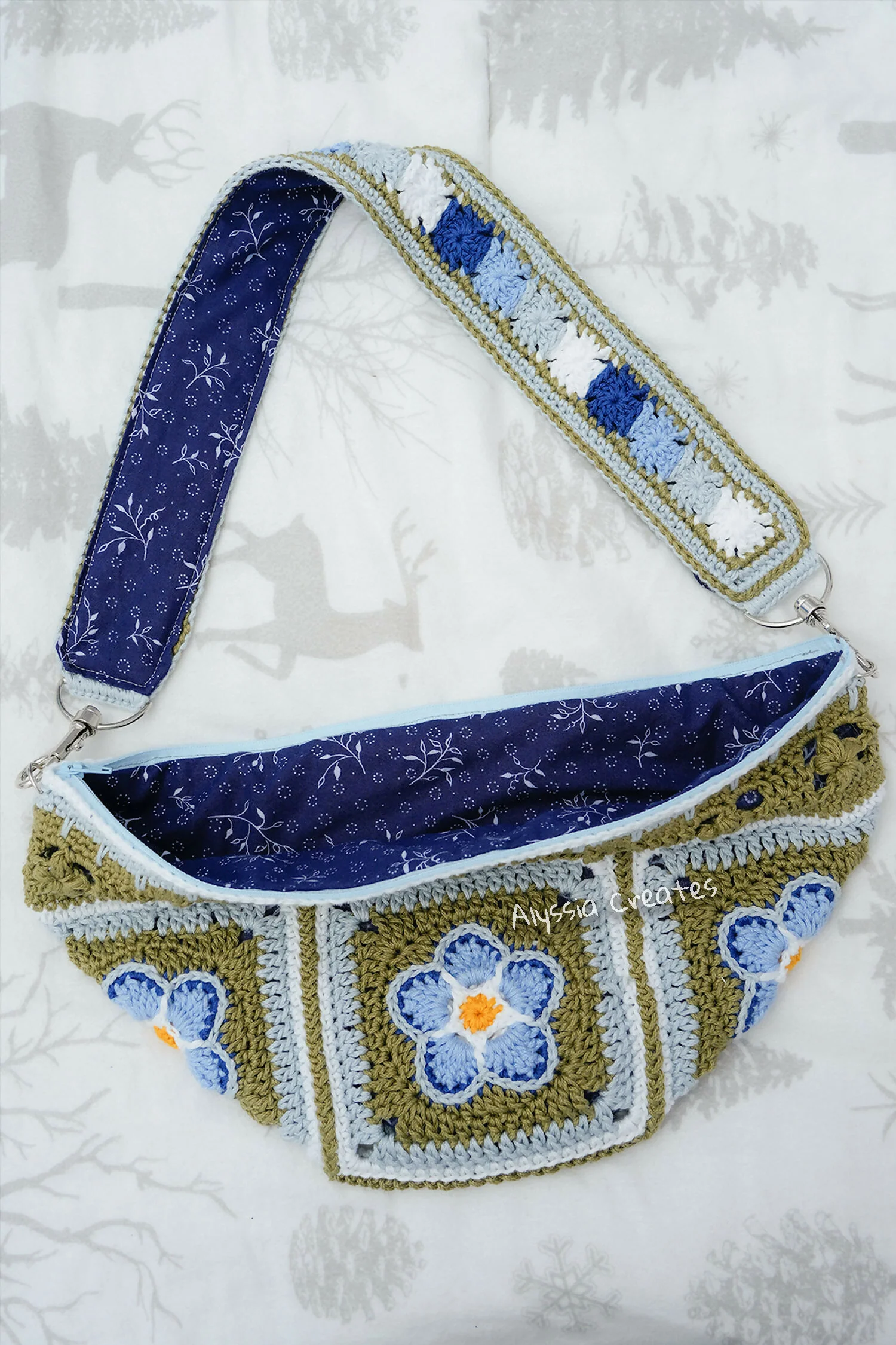 Forget Me Not Bum Bag (Crochet) - Image 3