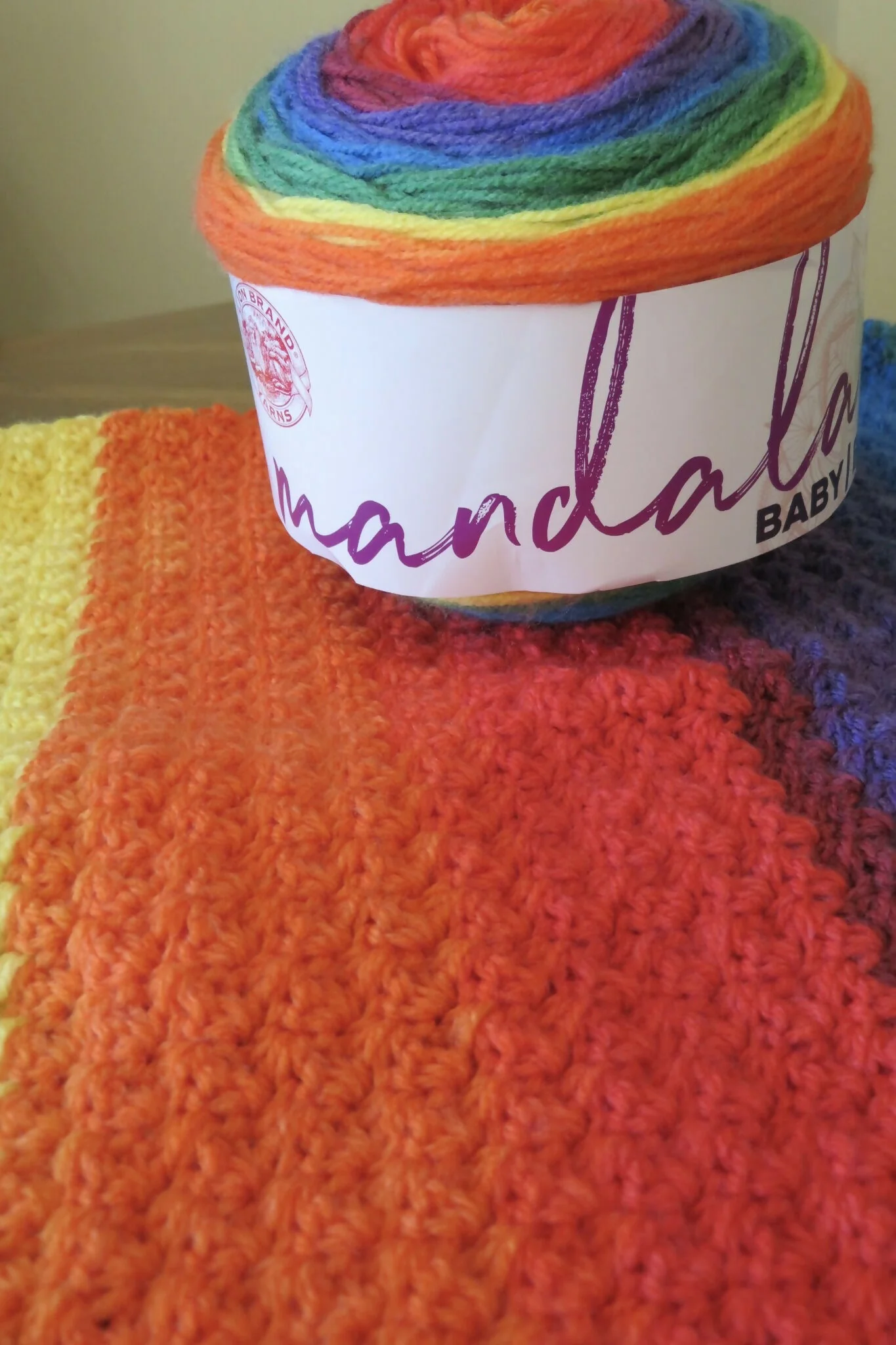 Fun Colorway Mandala Baby Blanket (Crochet) - Image 2