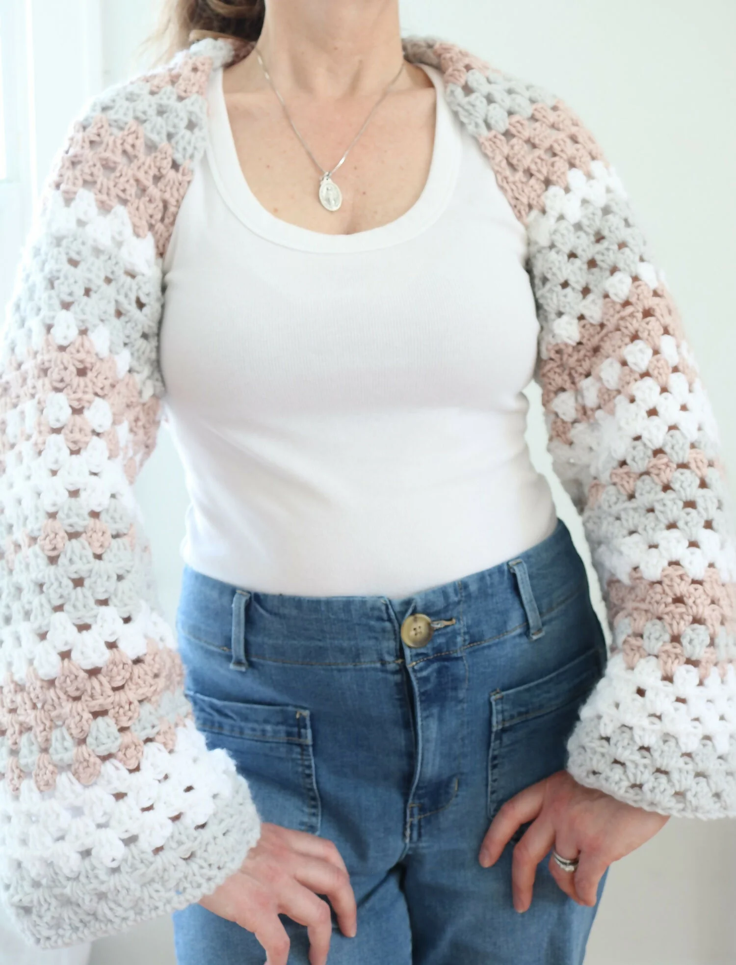 Granny Stripe Shrug (Crochet) - Image 2