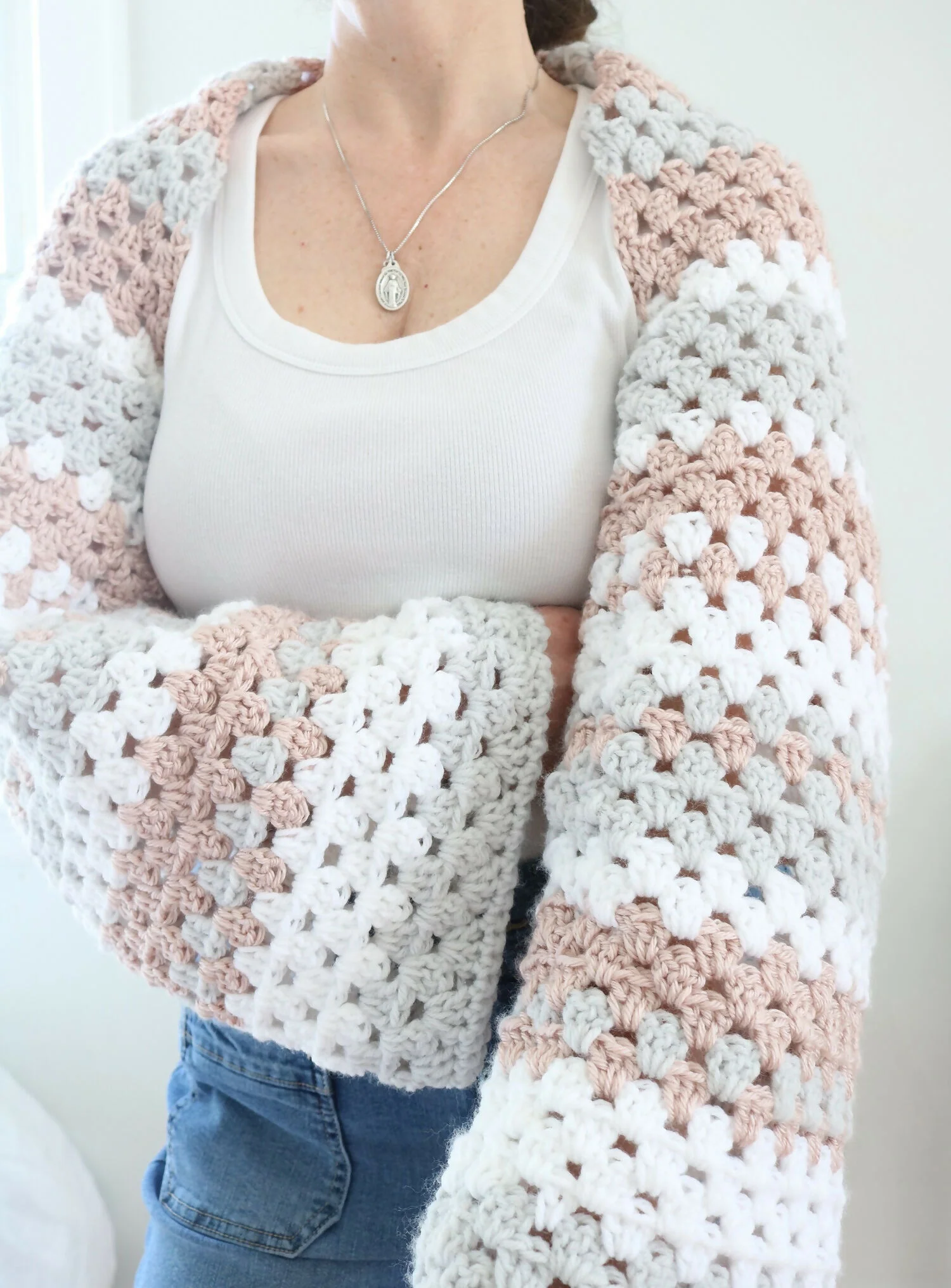 Granny Stripe Shrug (Crochet) - Image 3