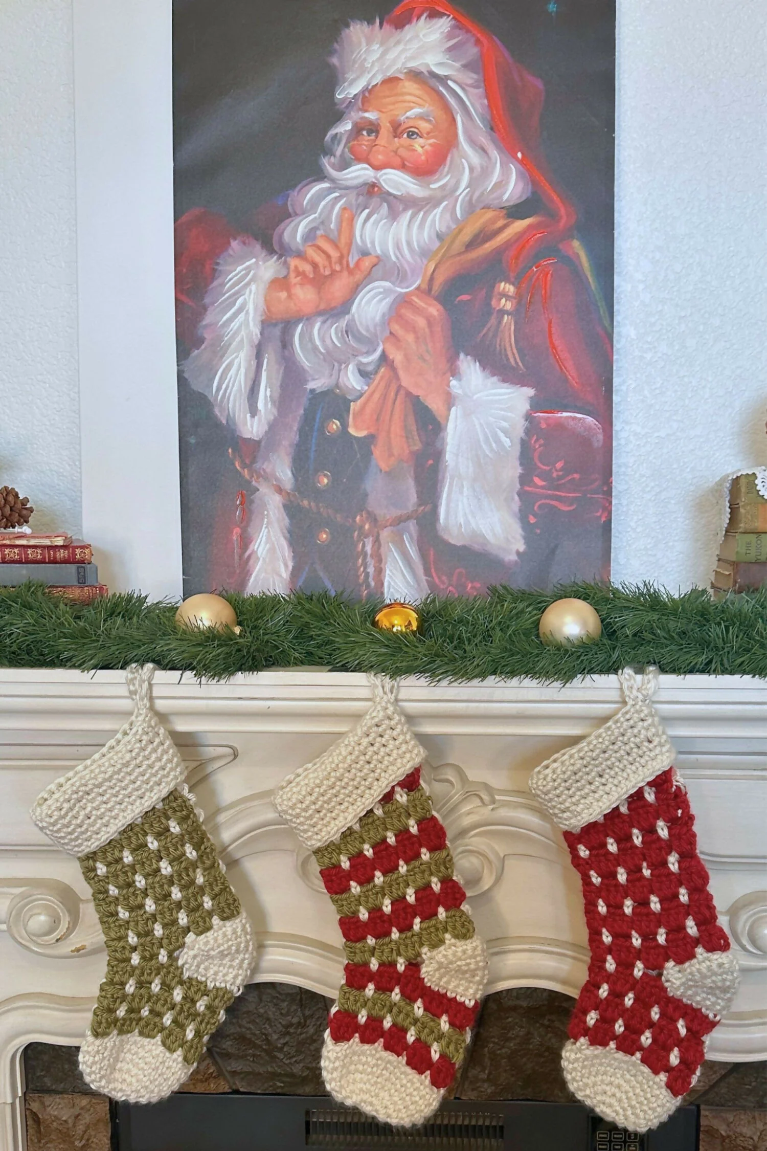 Heirloom Farmhouse Christmas Stocking (Crochet) - Image 2