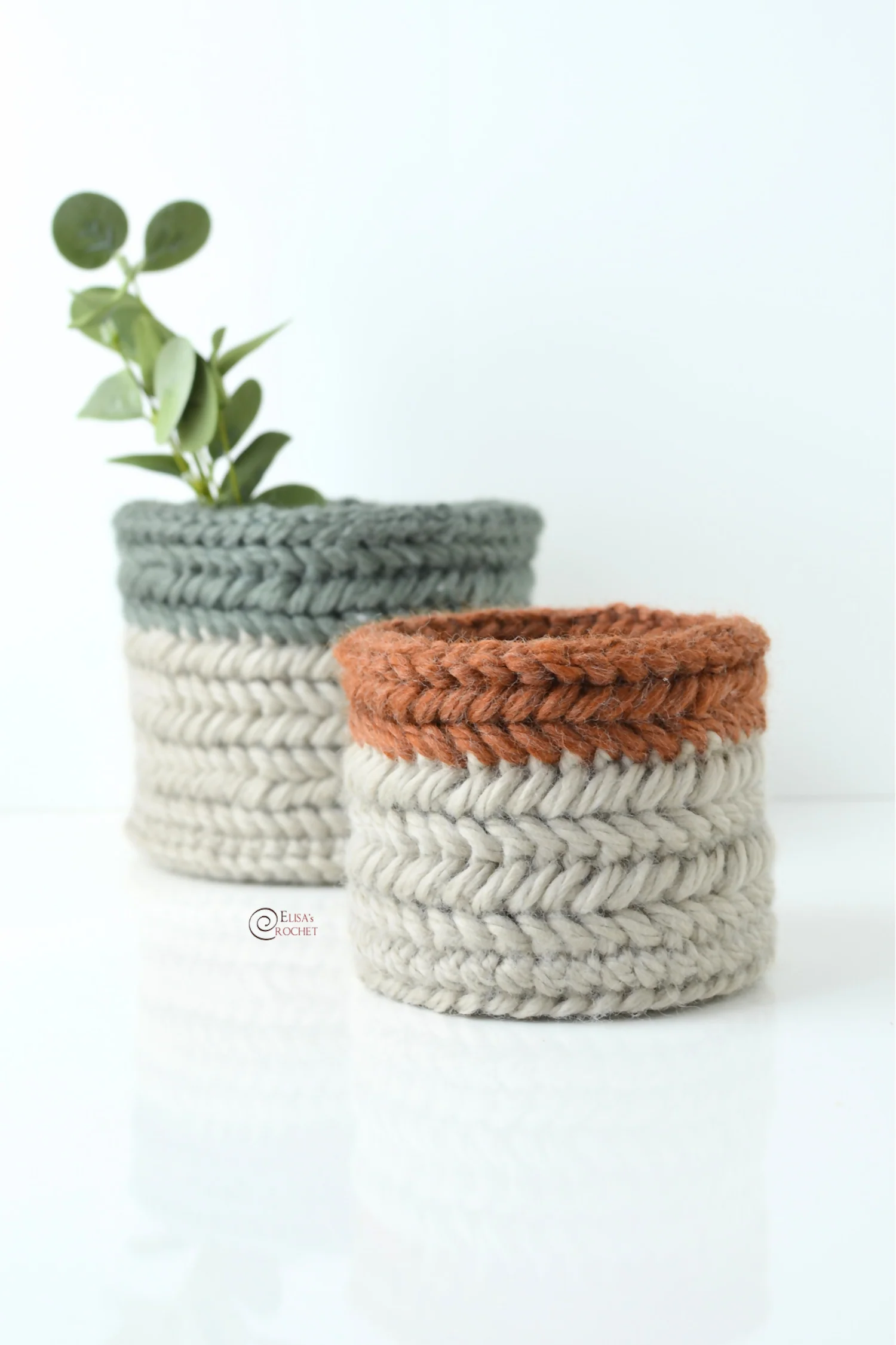 Herringbone Baskets (Crochet) - Image 2