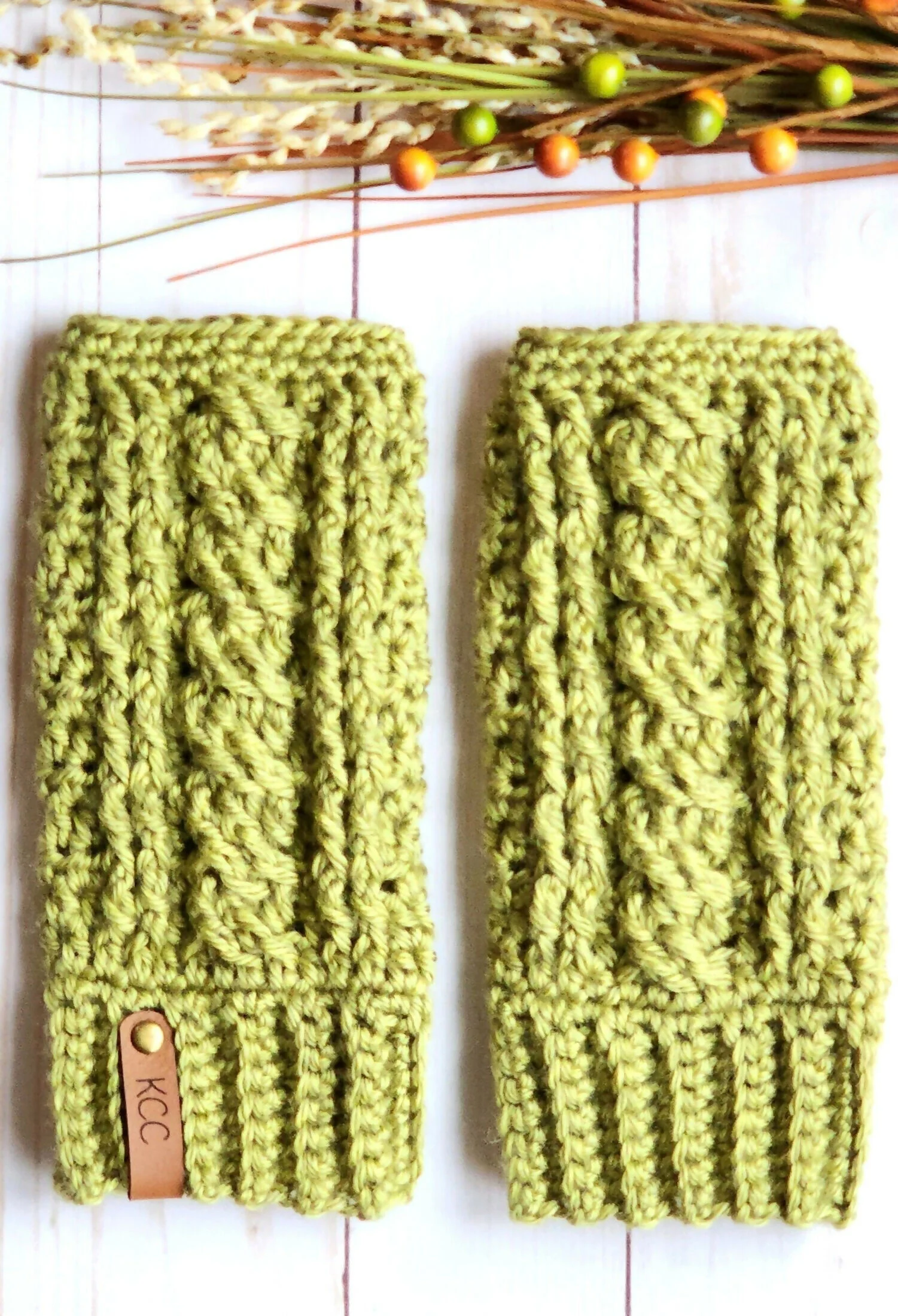 Karen Cable Mitts (Crochet) - Image 2
