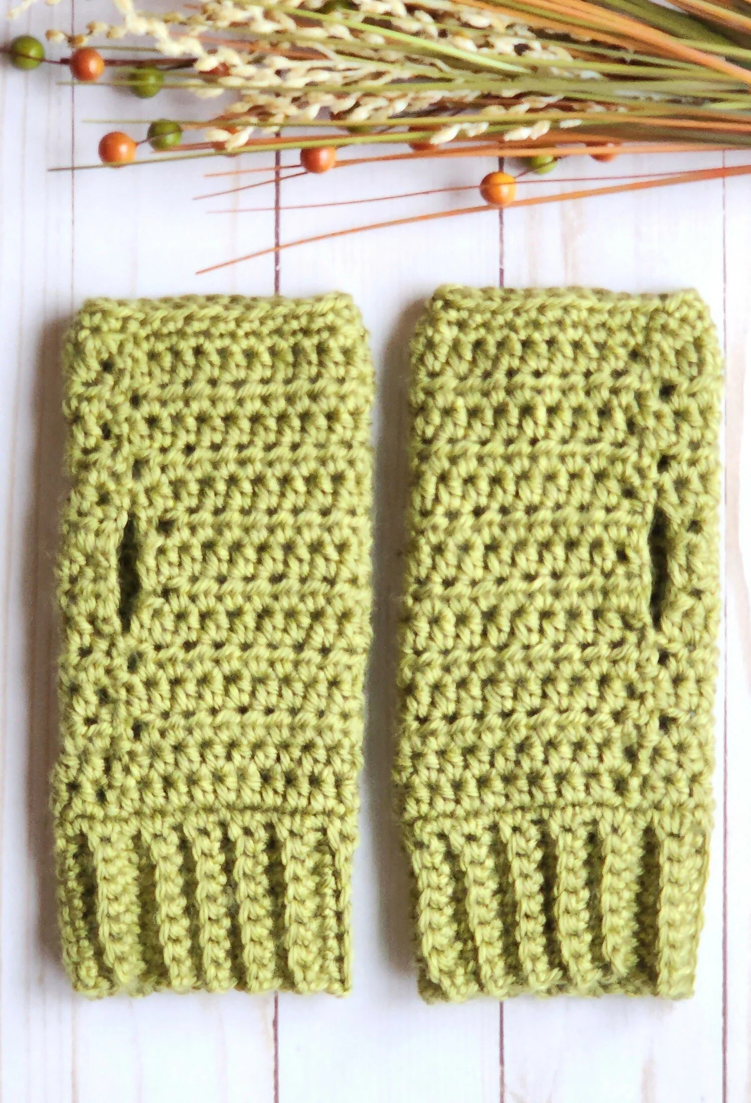 Karen Cable Mitts (Crochet) - Image 3