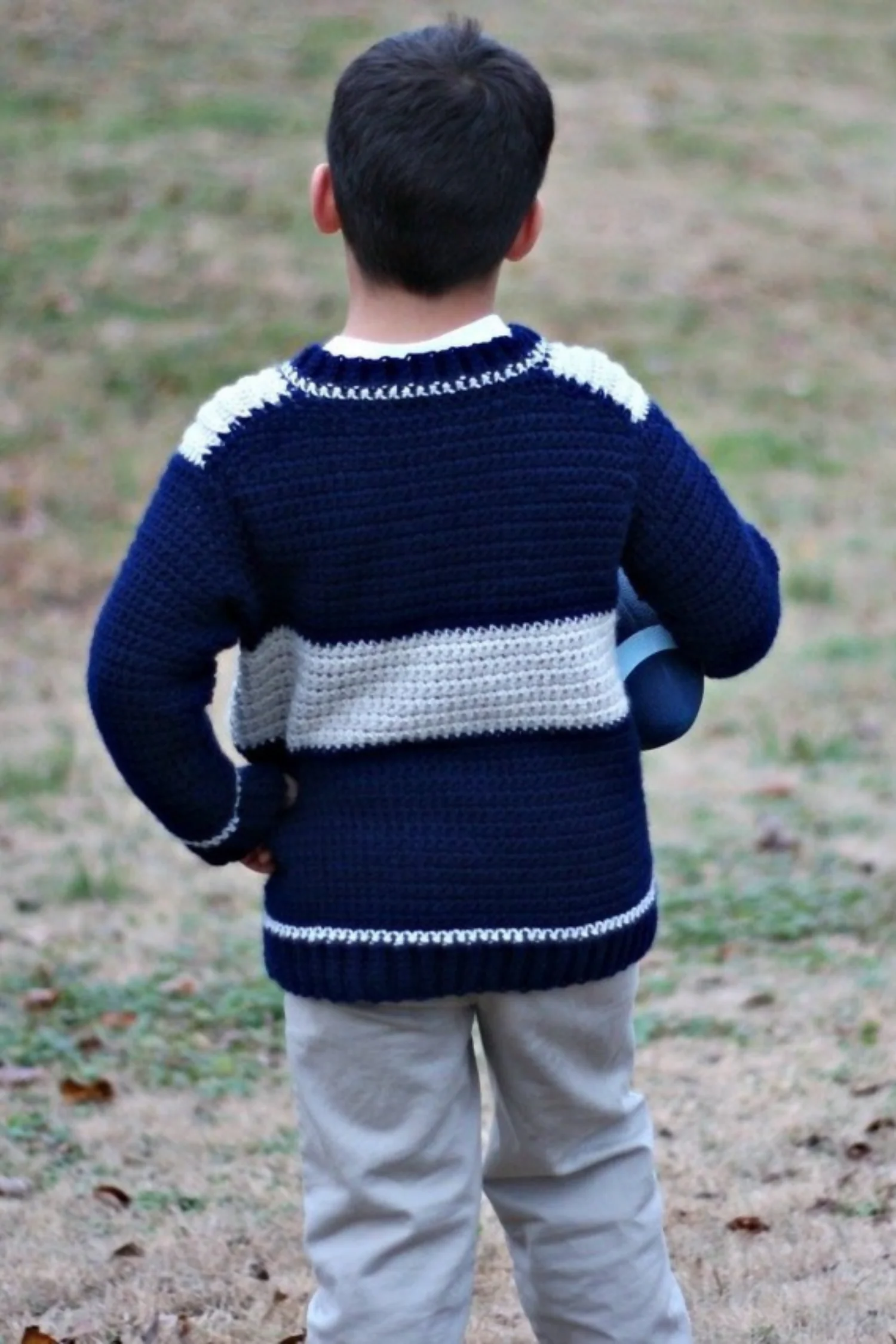 Kid's Varsity Sweater (Crochet) - Image 3