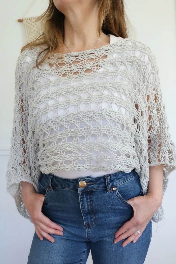 Lace Poncho Shrug (Knit) - Image 3