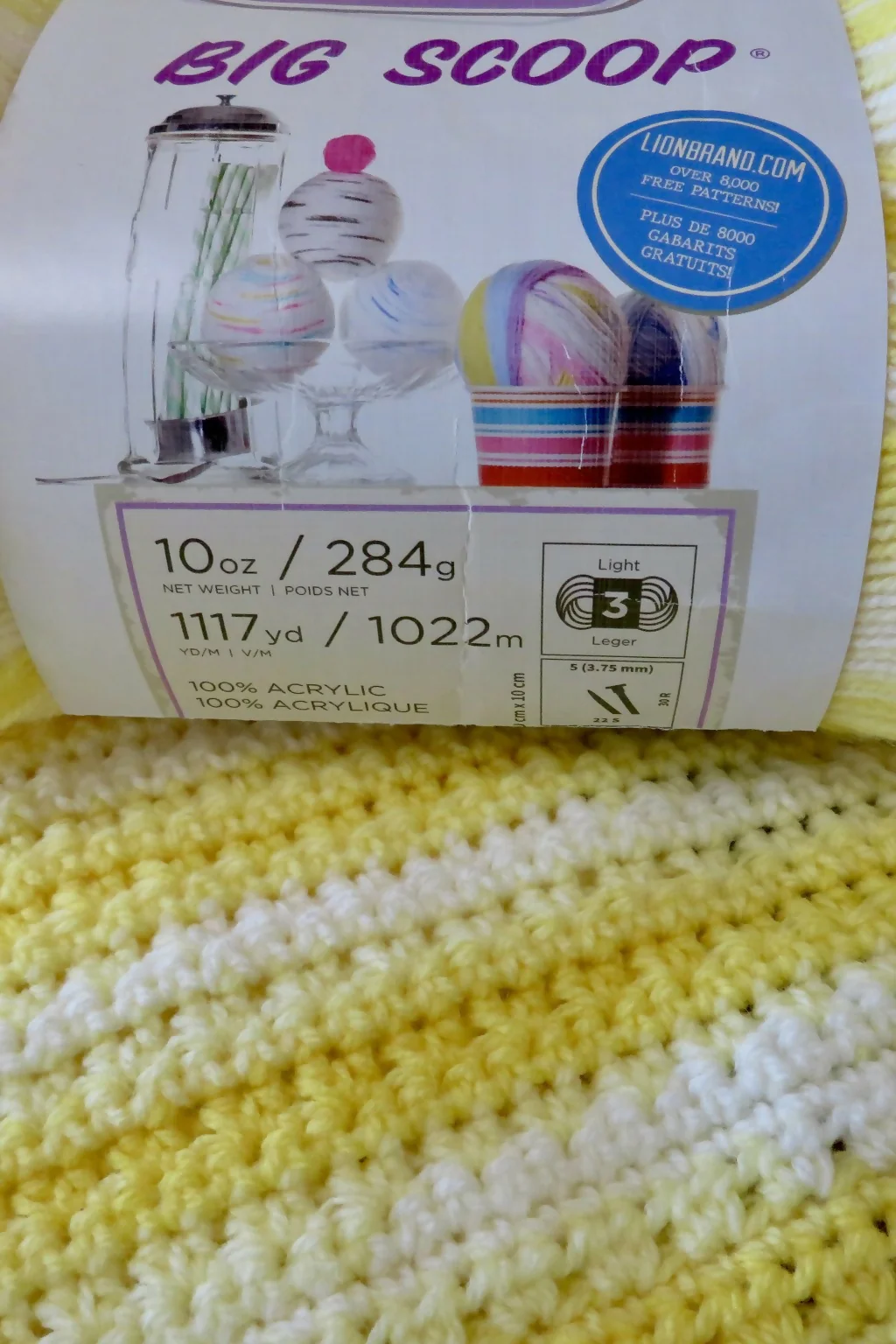 Lemonade Dreams Ice Cream Baby Blanket (Crochet) - Image 3