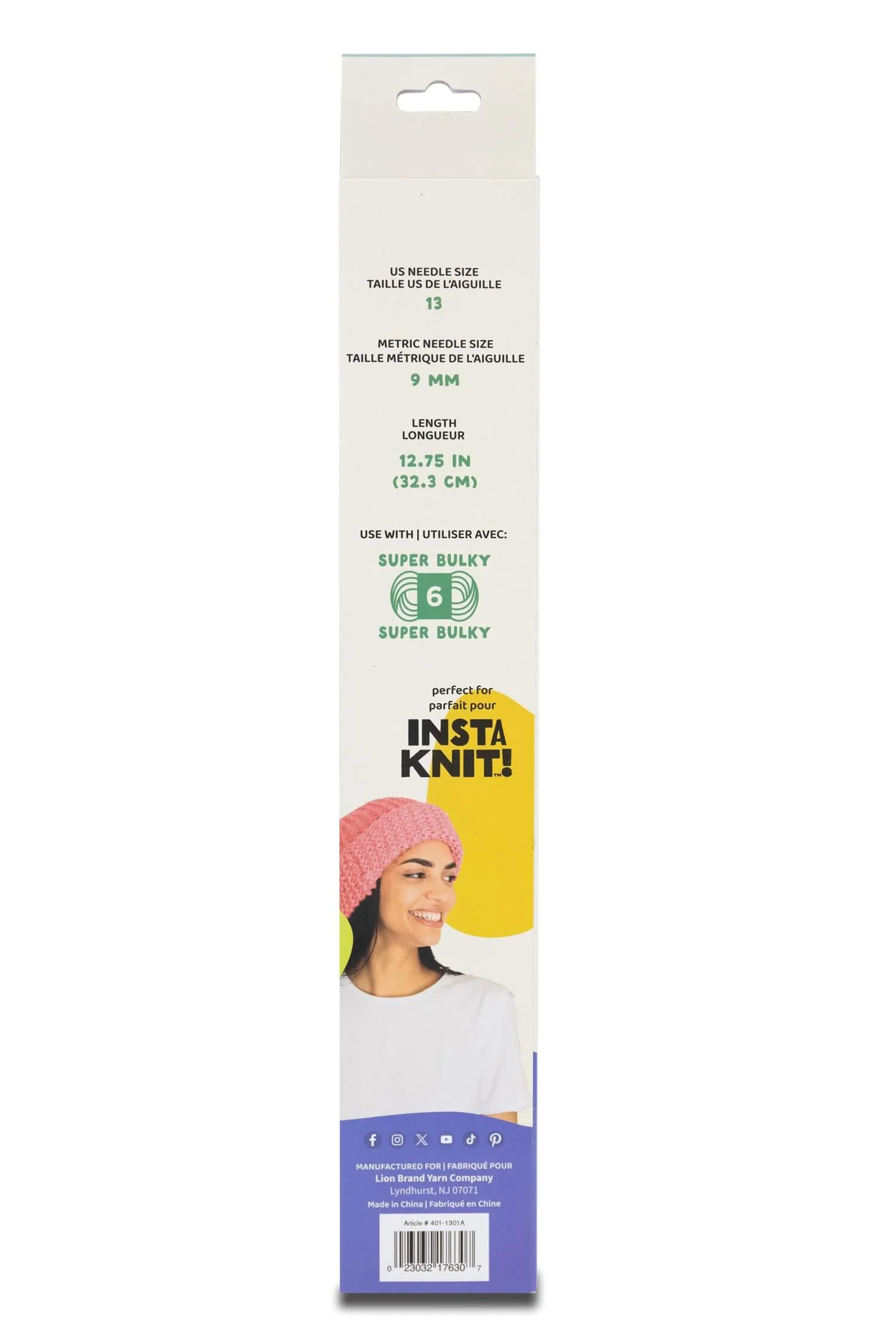 Lion Brand® Wooden Knitting Needles 12.75" Size 13 (9mm) - Image 3