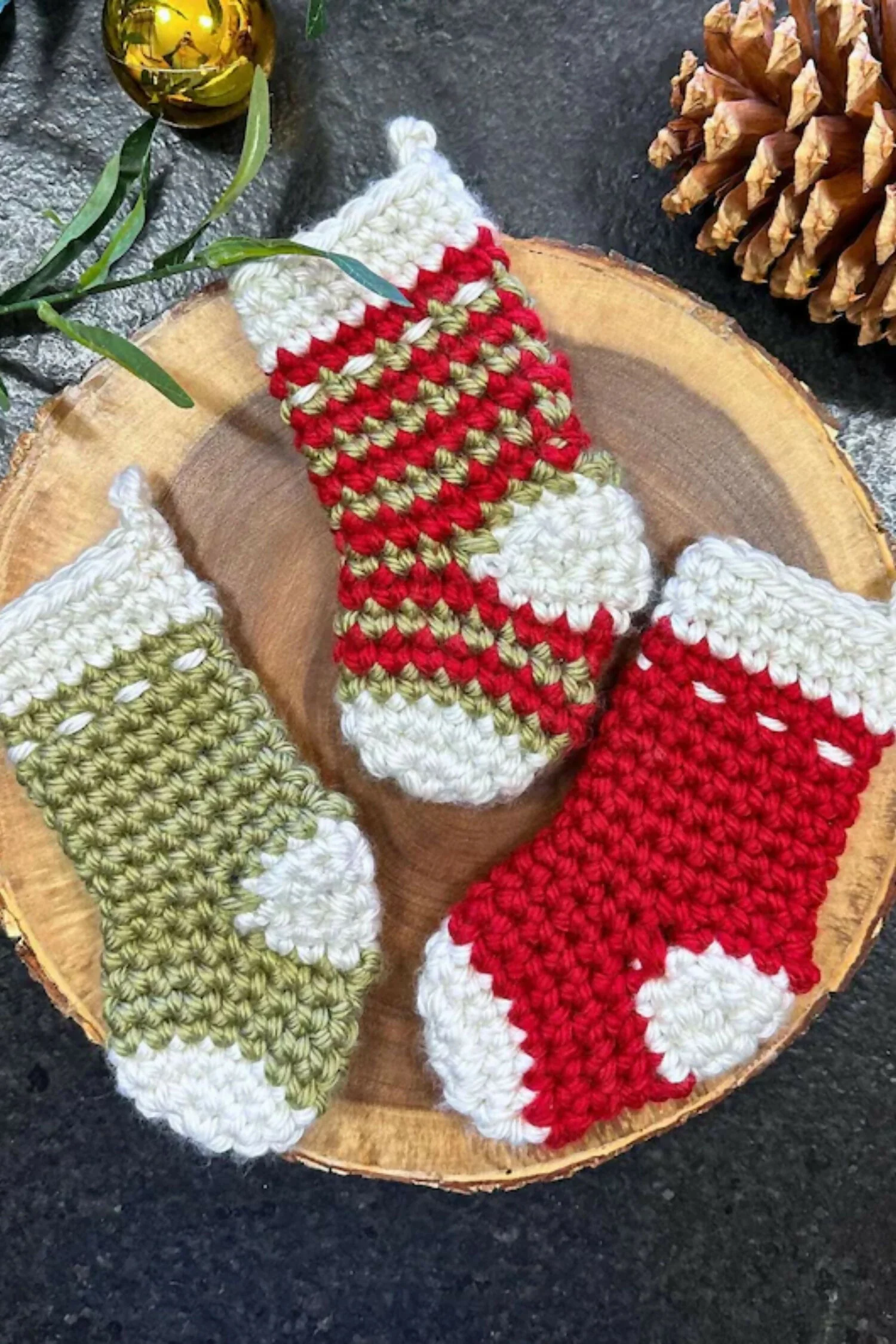 Not-so-Mini Christmas Stocking (Crochet) - Image 3