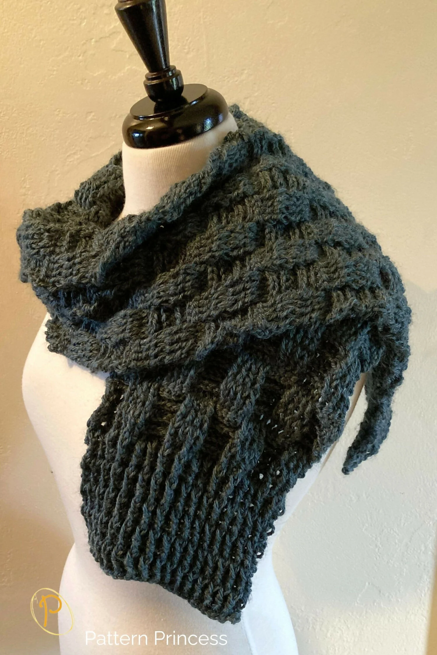 Pine Ridge Basketweave Scarf (Crochet) - Image 2