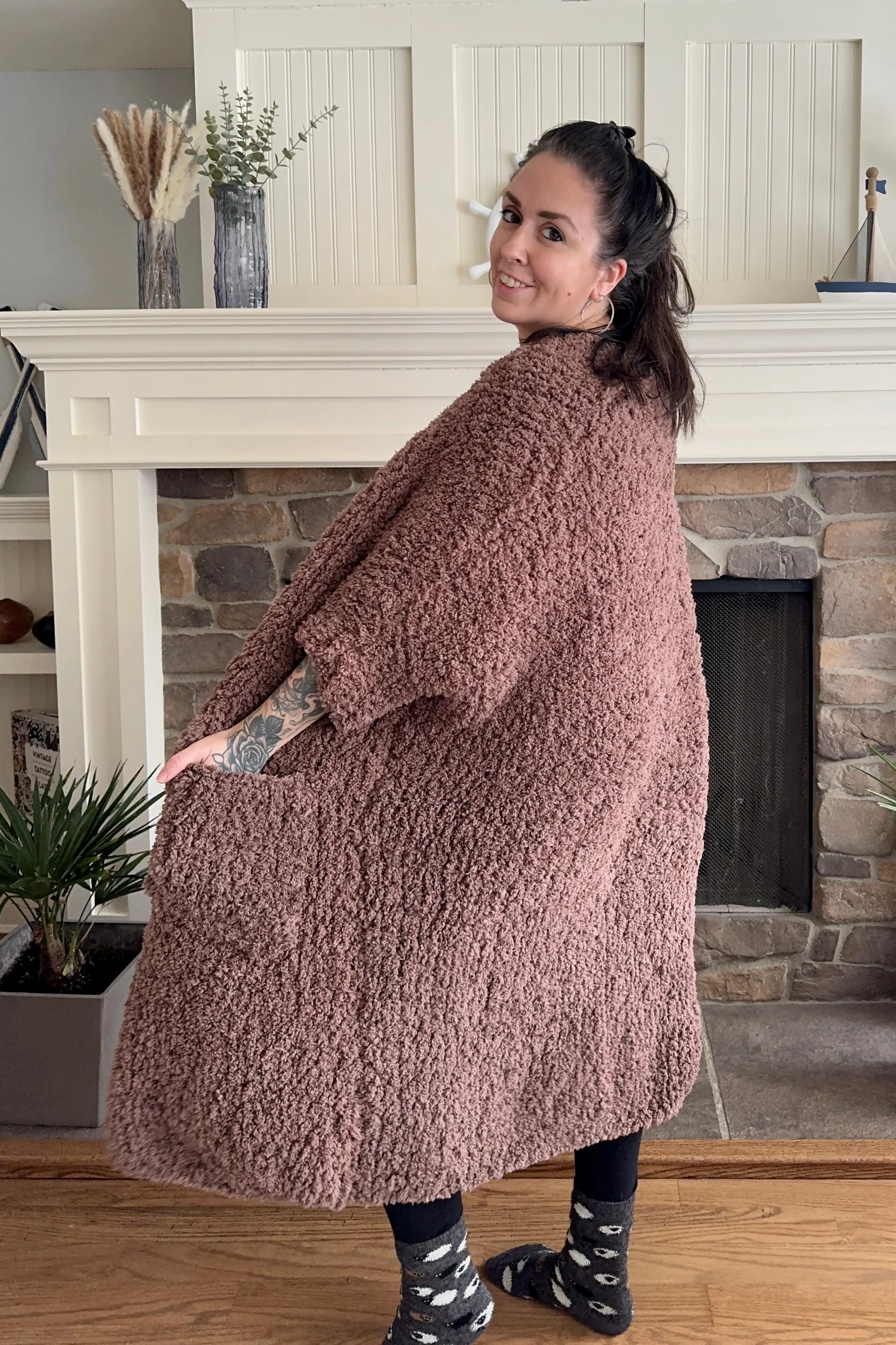 Plush Blanket Cardigan (Knit) - Image 2