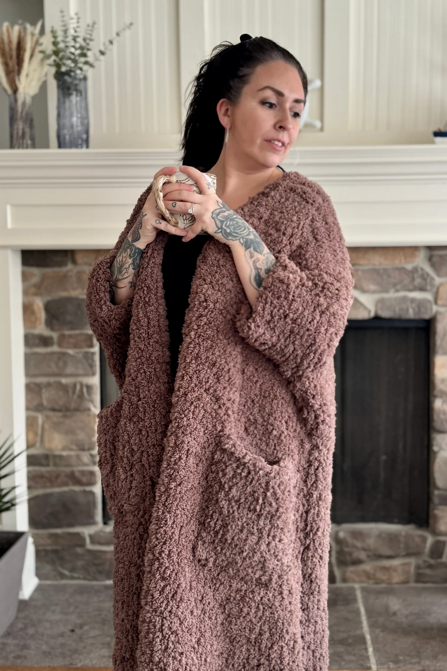 Plush Blanket Cardigan (Knit) - Image 4