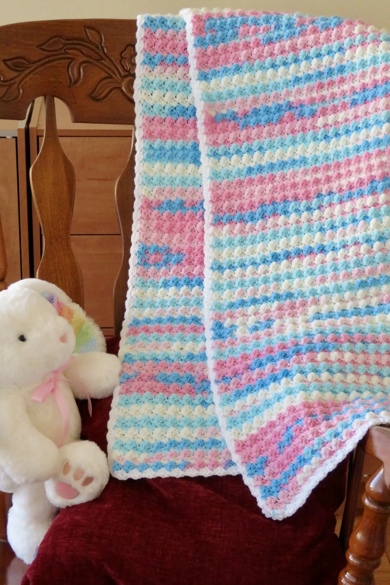 Pretty Cluster Ice Cream Baby Blanket (Crochet) - Image 3