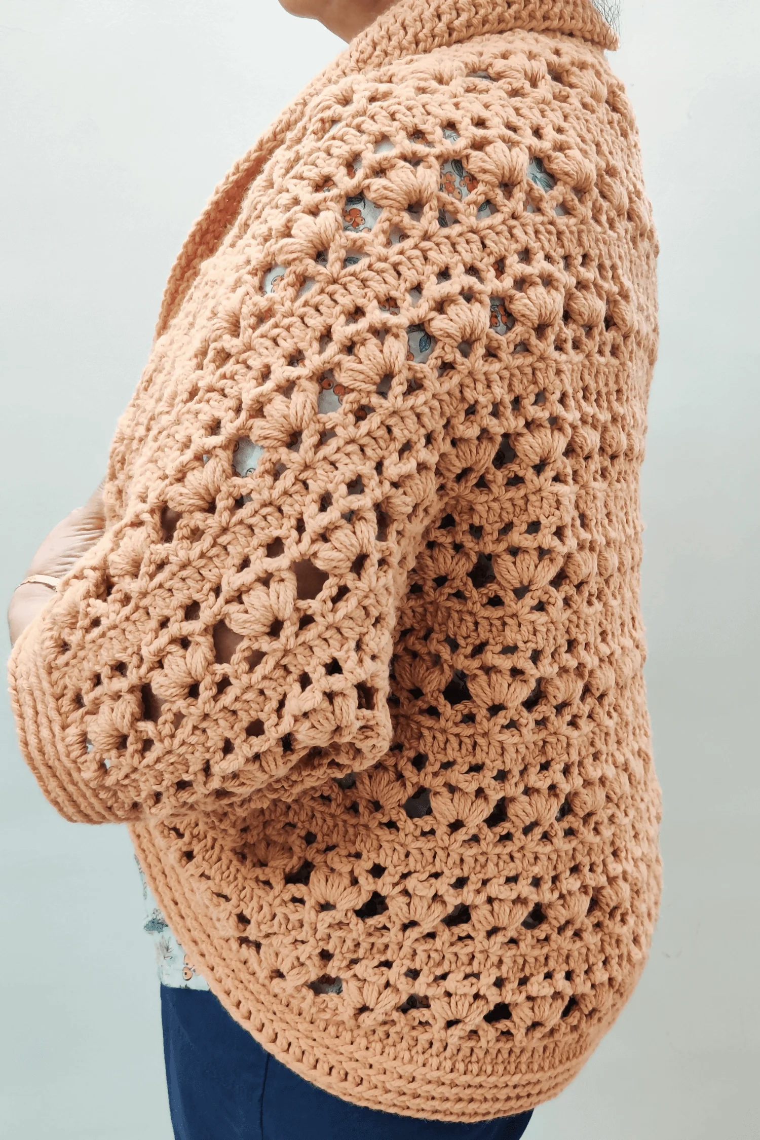 Pumpkin Pie Cocoon Shrug (Crochet) - Image 4