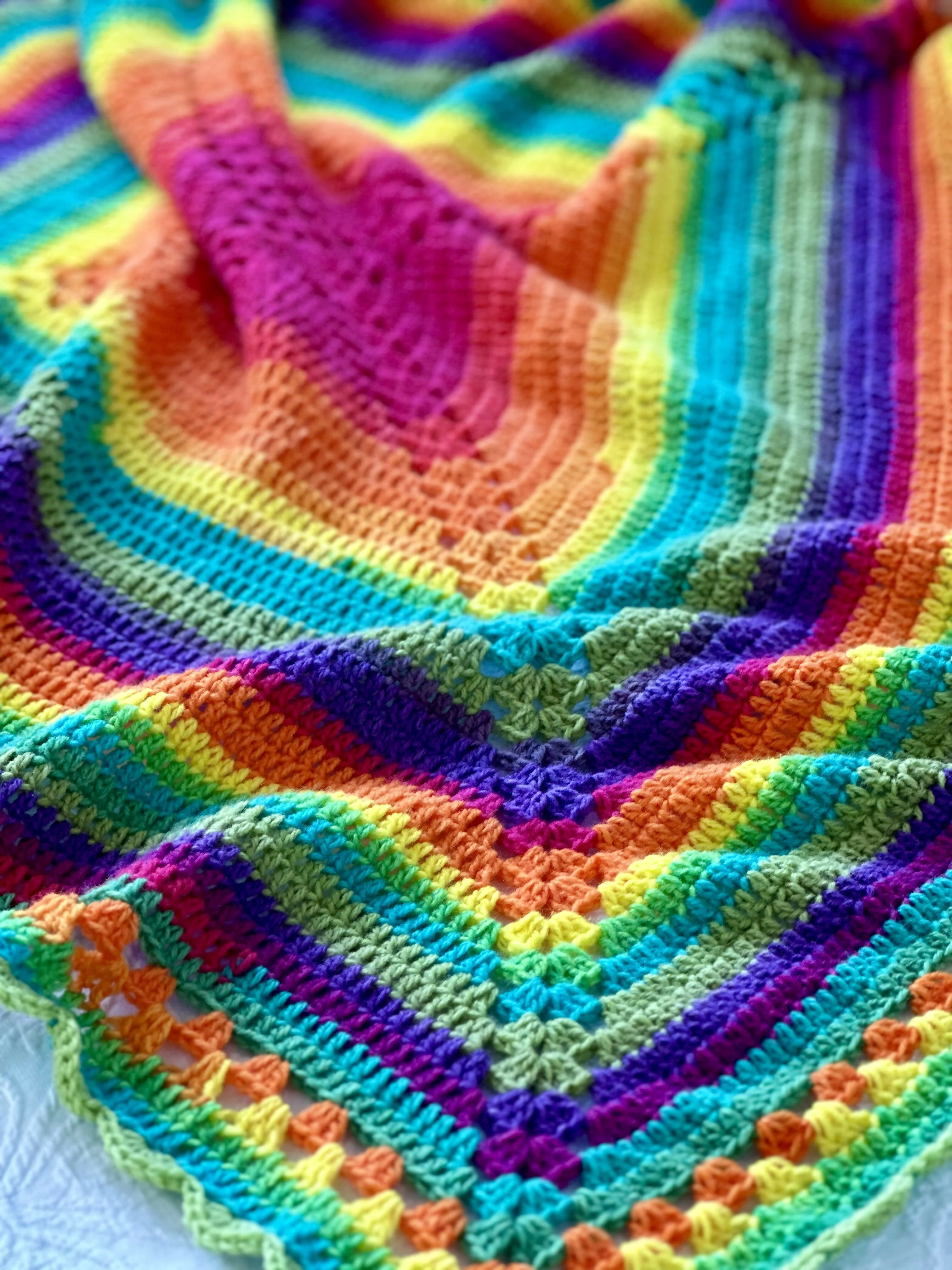 Rainbow Baby Blanket (Crochet) - Image 2