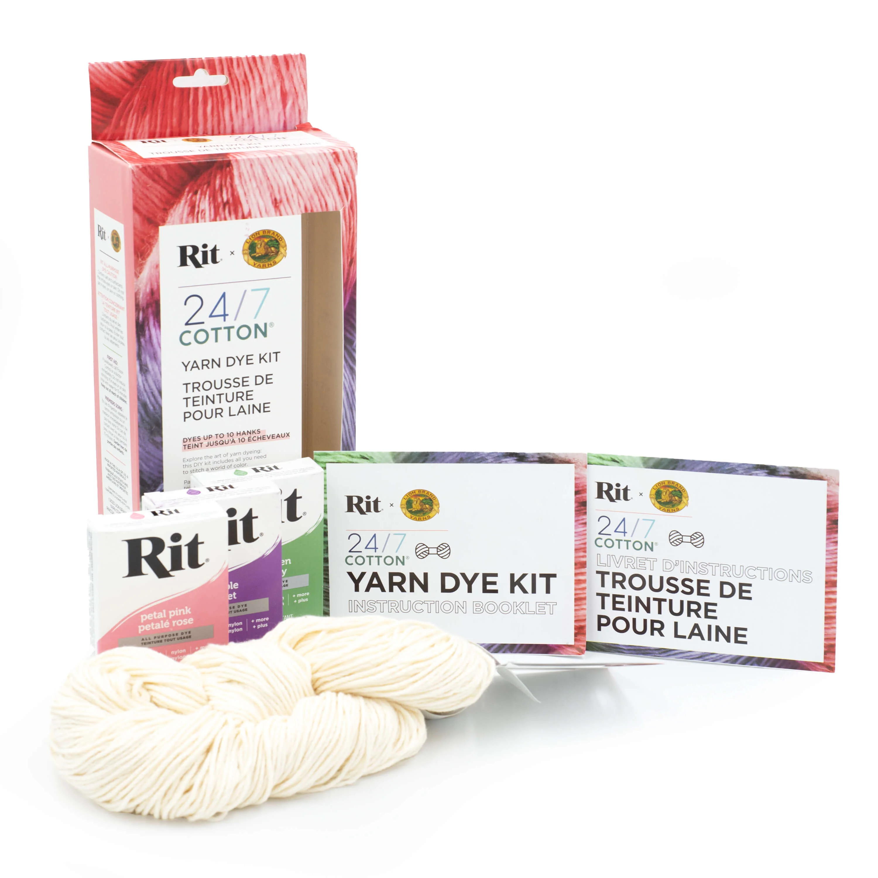 Rit® and Lion Brand® 24/7 Cotton® Yarn Dye Kit - Image 4