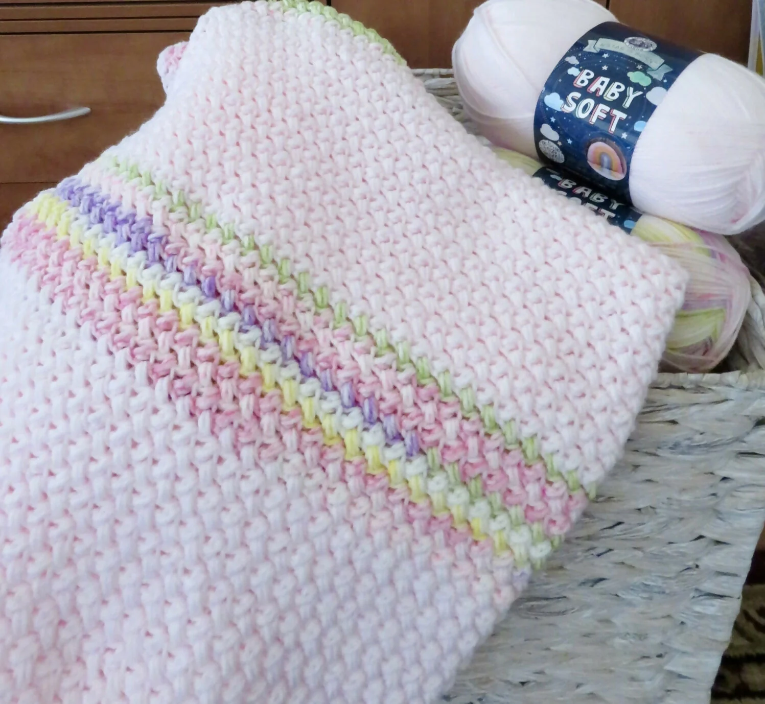 Soft & Cozy Baby Bean Blanket (Crochet) - Image 4