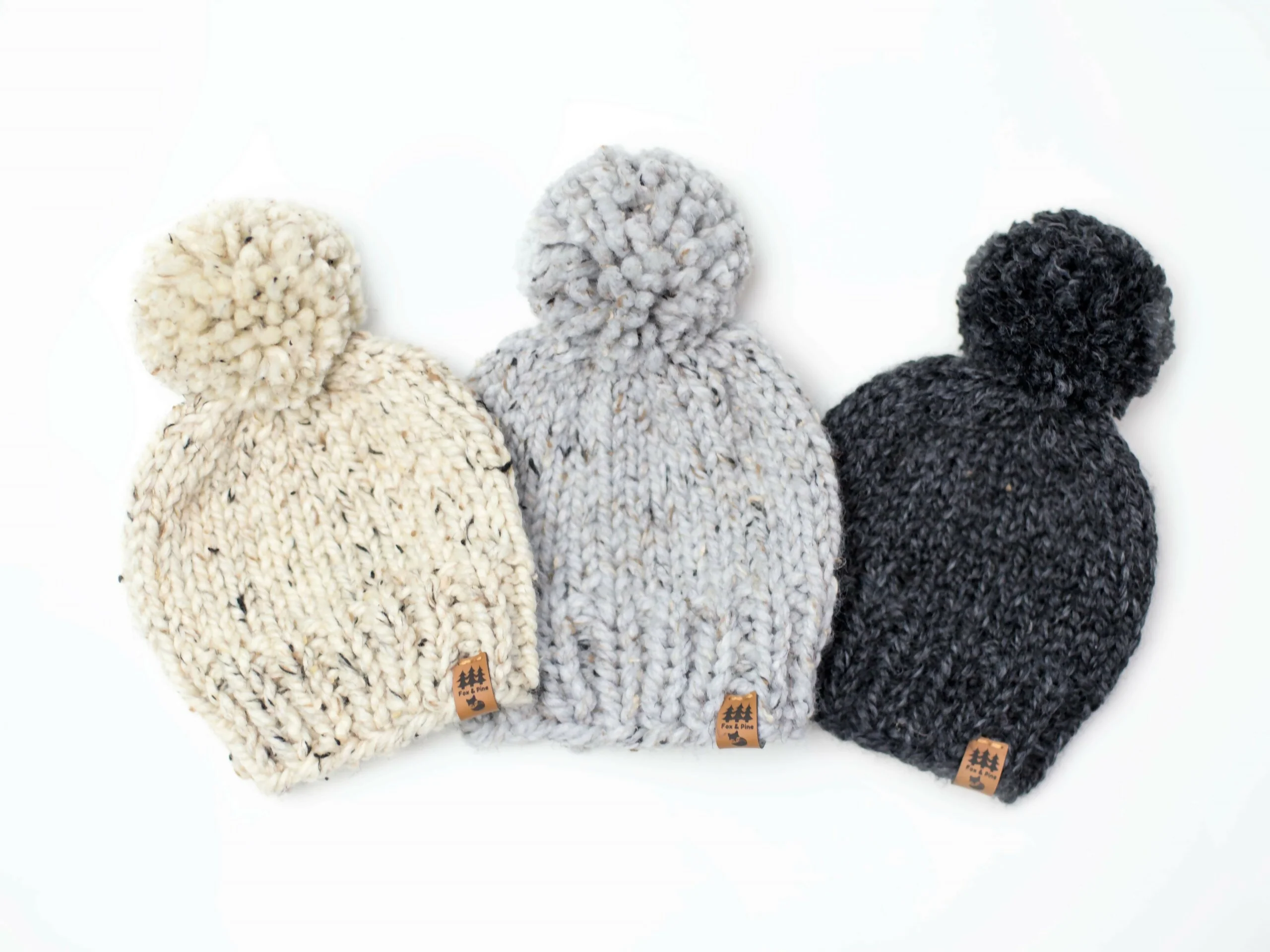 Solid Chunky Pompom Hat (Knit) - Image 4