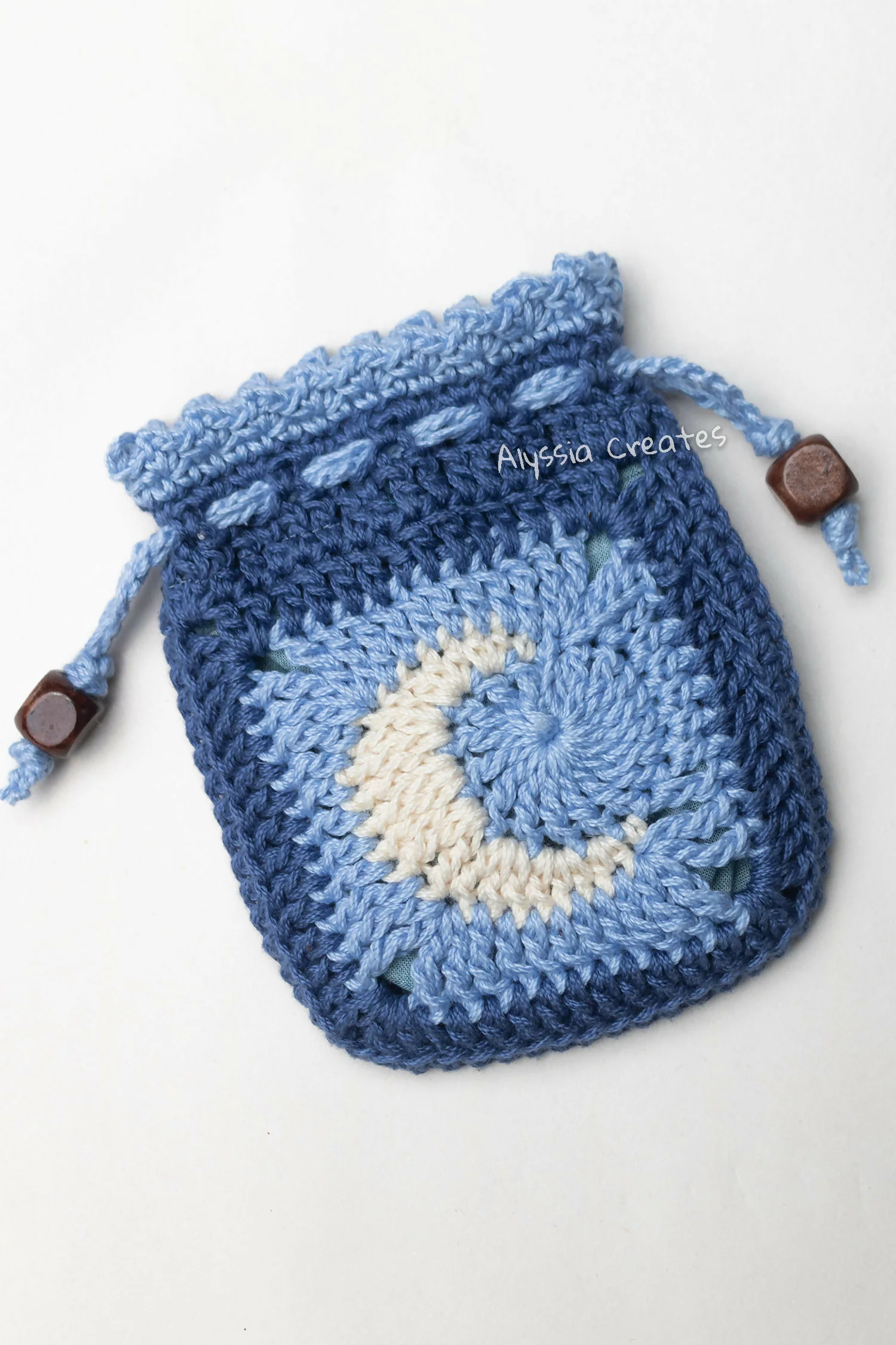 Sun and Moon Drawstring Pouch (Crochet) - Image 2