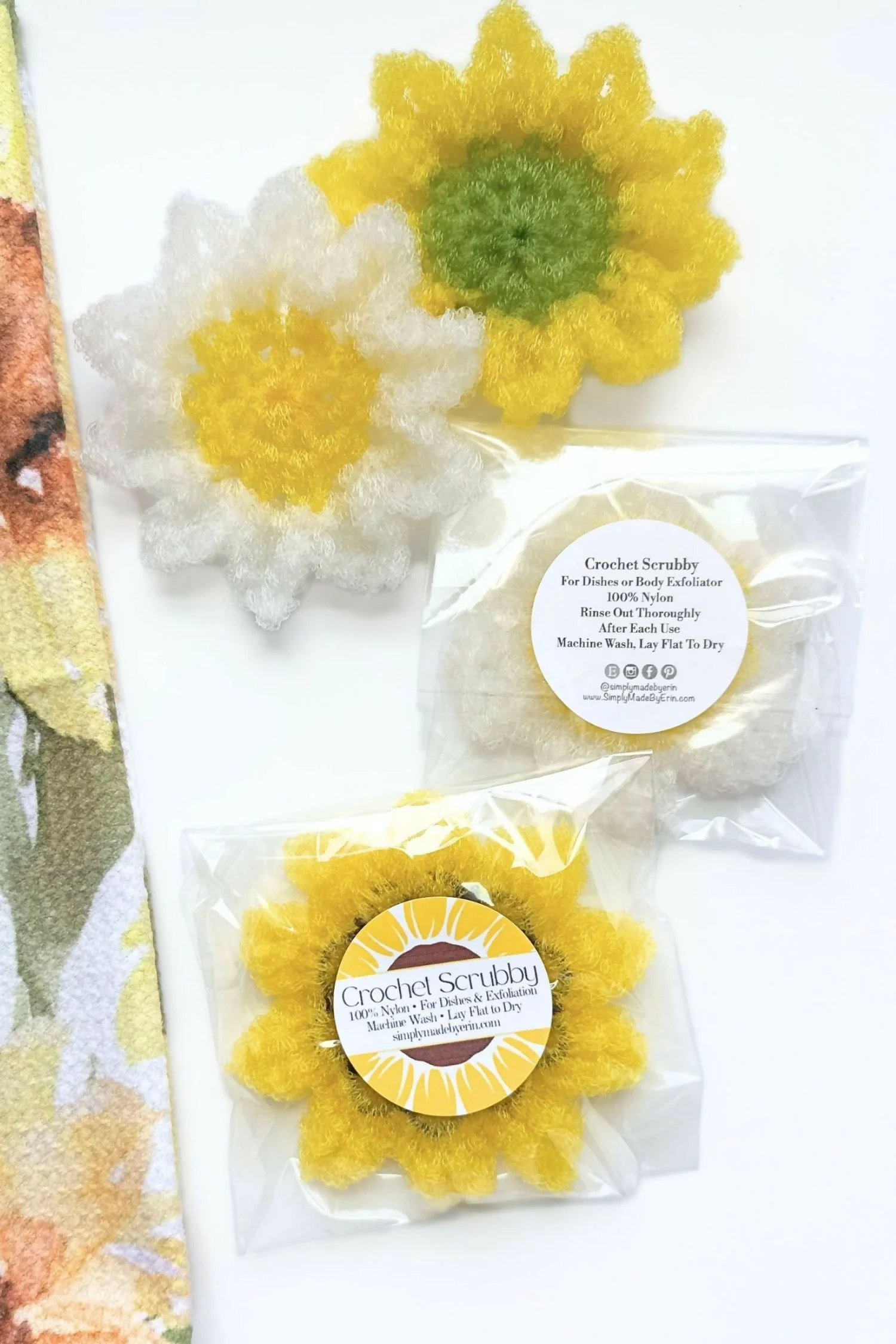 Sunflower Dish Scrubby (Crochet) - Image 5