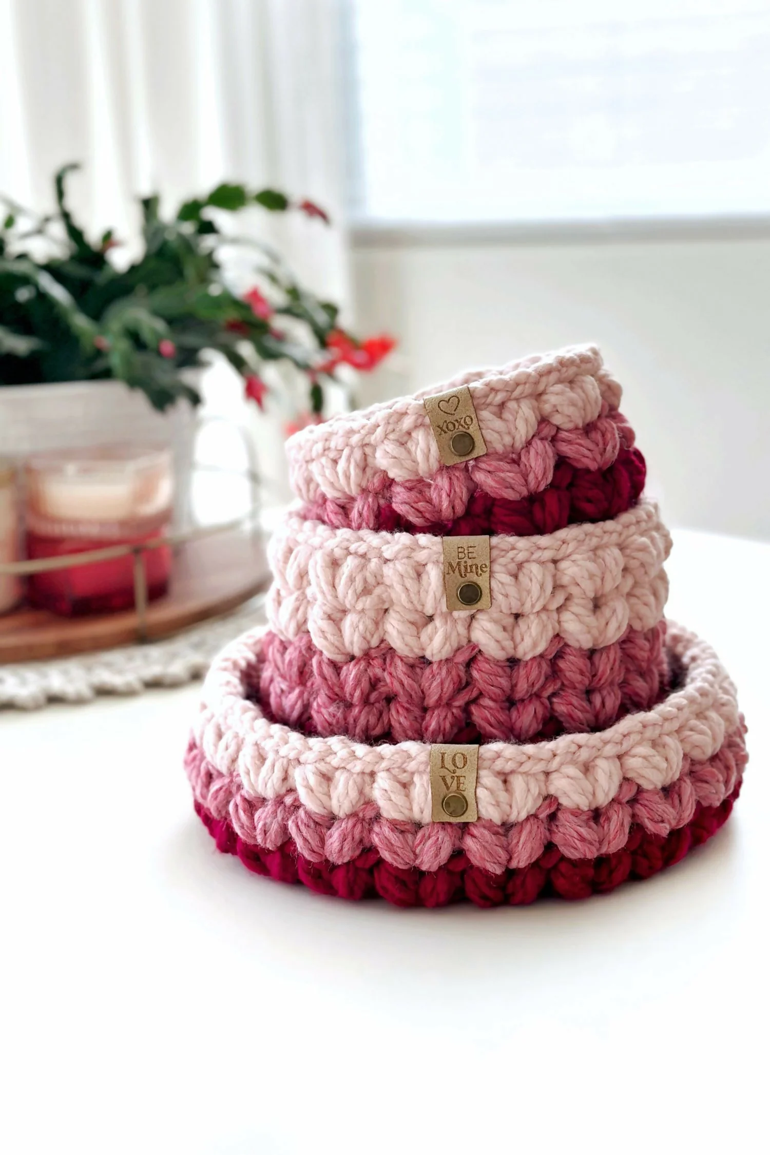 The Puffy Heart Basket (Crochet) - Image 2