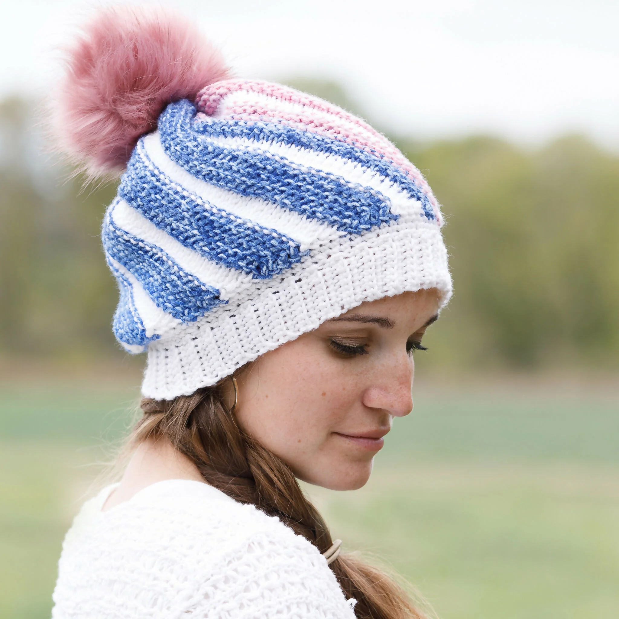 Tunisian Swirl Hat (Crochet) - Image 2