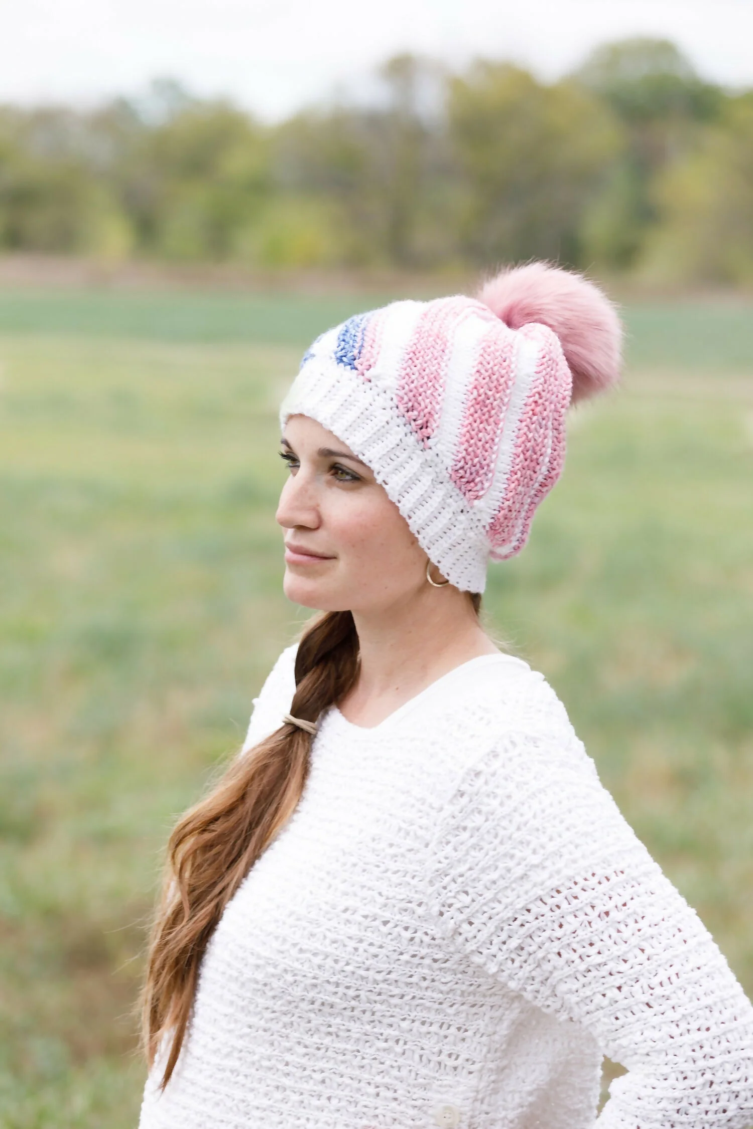Tunisian Swirl Hat (Crochet) - Image 4